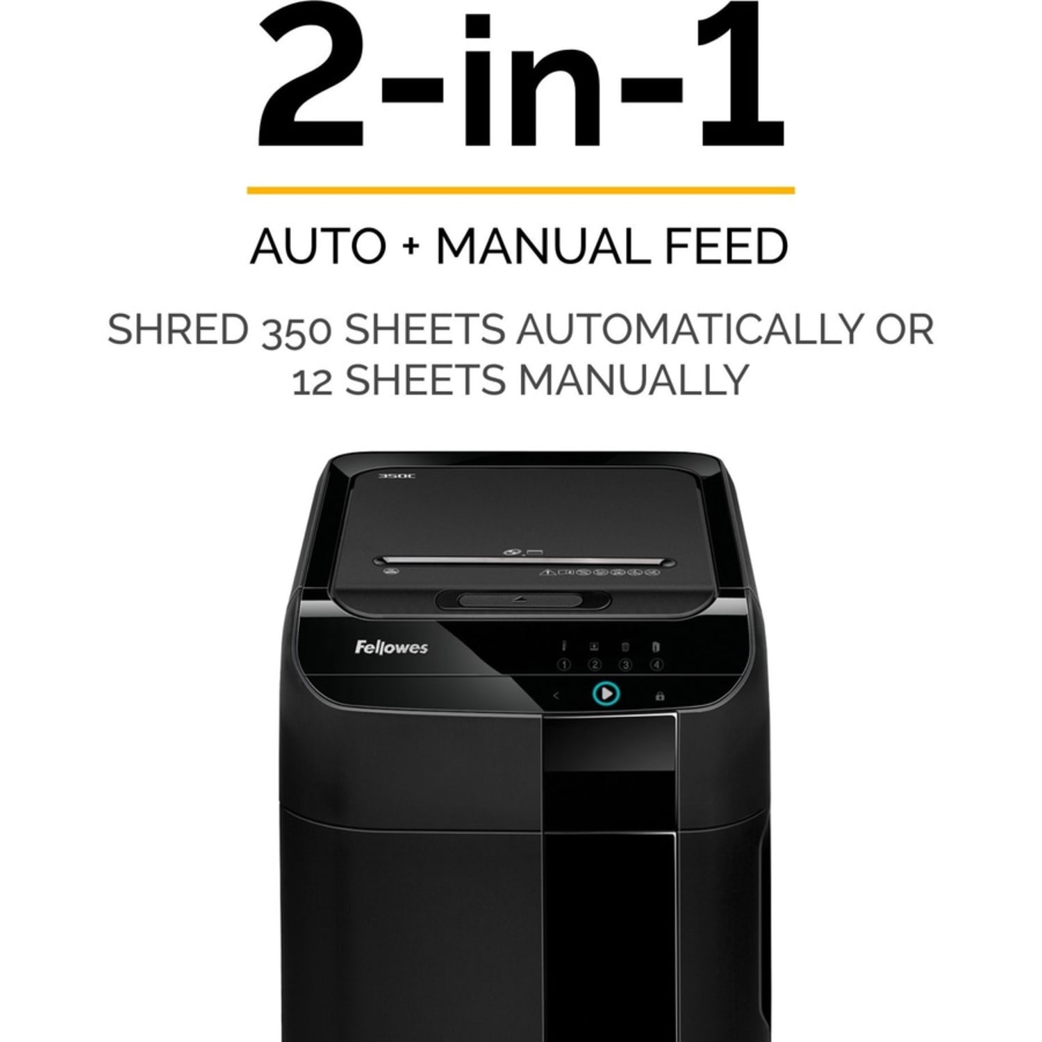 Fellowes AutoMax 350C 350 Sheet Cross-Cut Shredder, 4964001 - Image 6