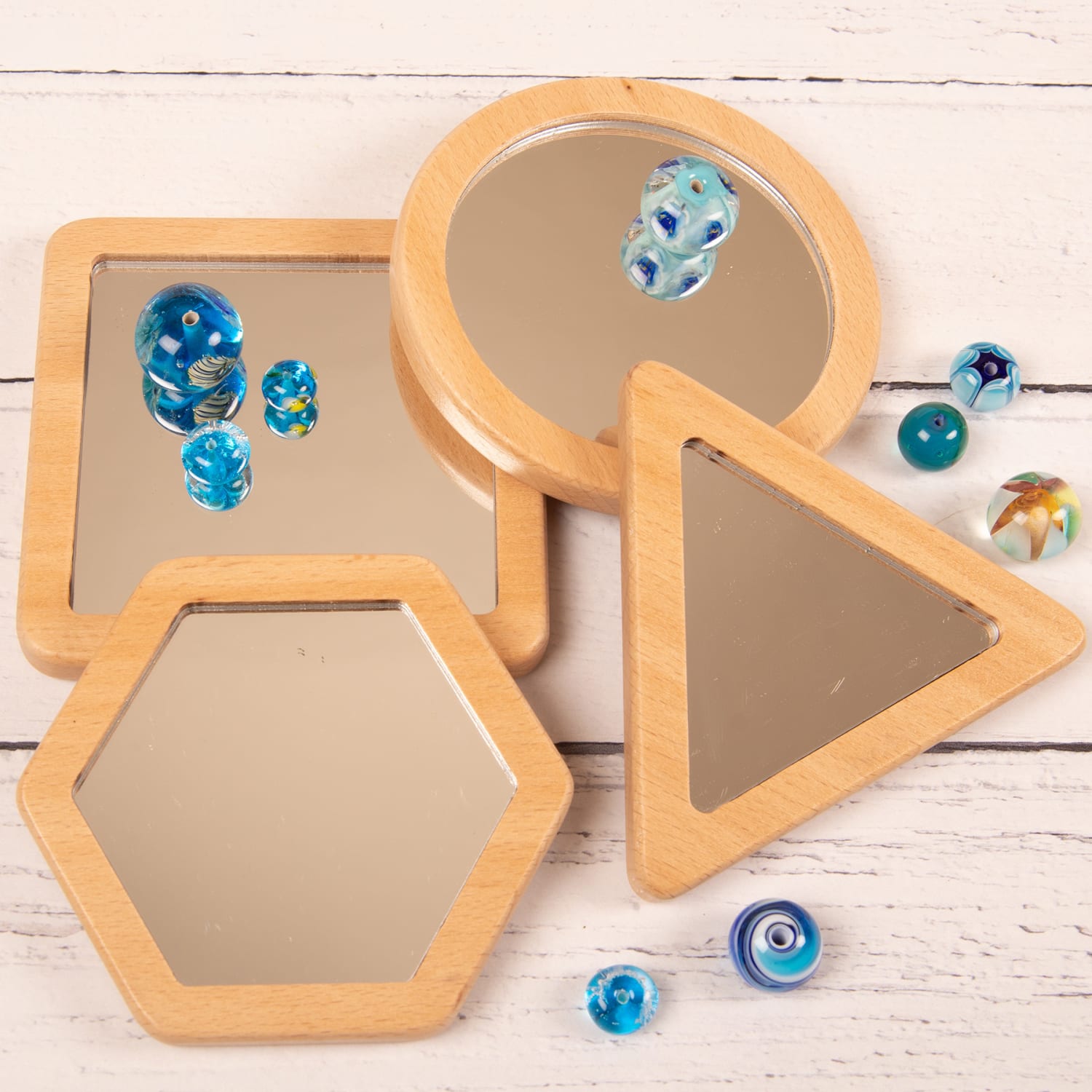 Learn Well Little Looking Shape Mirrors - Set Of 4 - Image 5