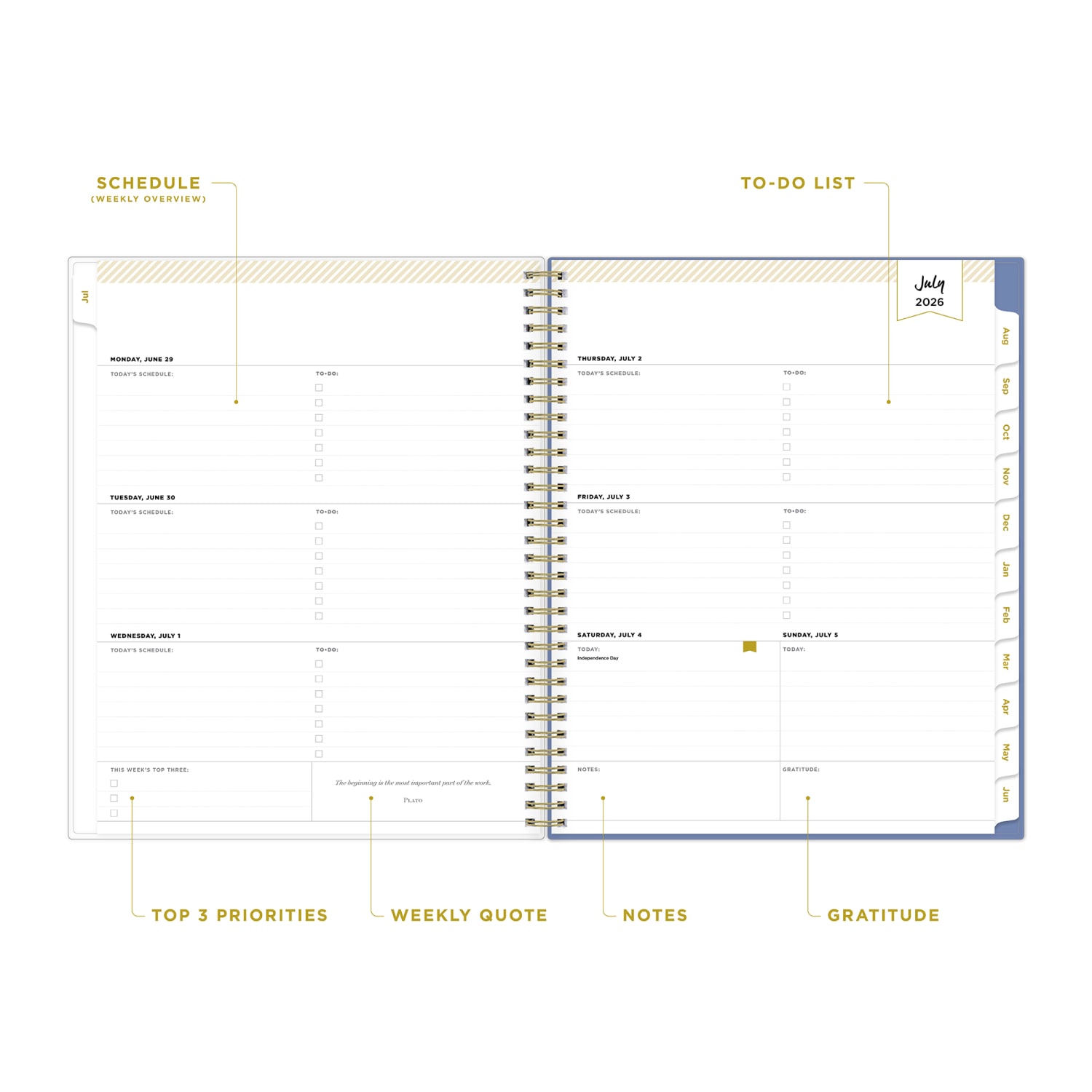 Planning Calendar DD Flutter CYO 8.5x11 AY26-27 Weekly/Monthly - Image 3