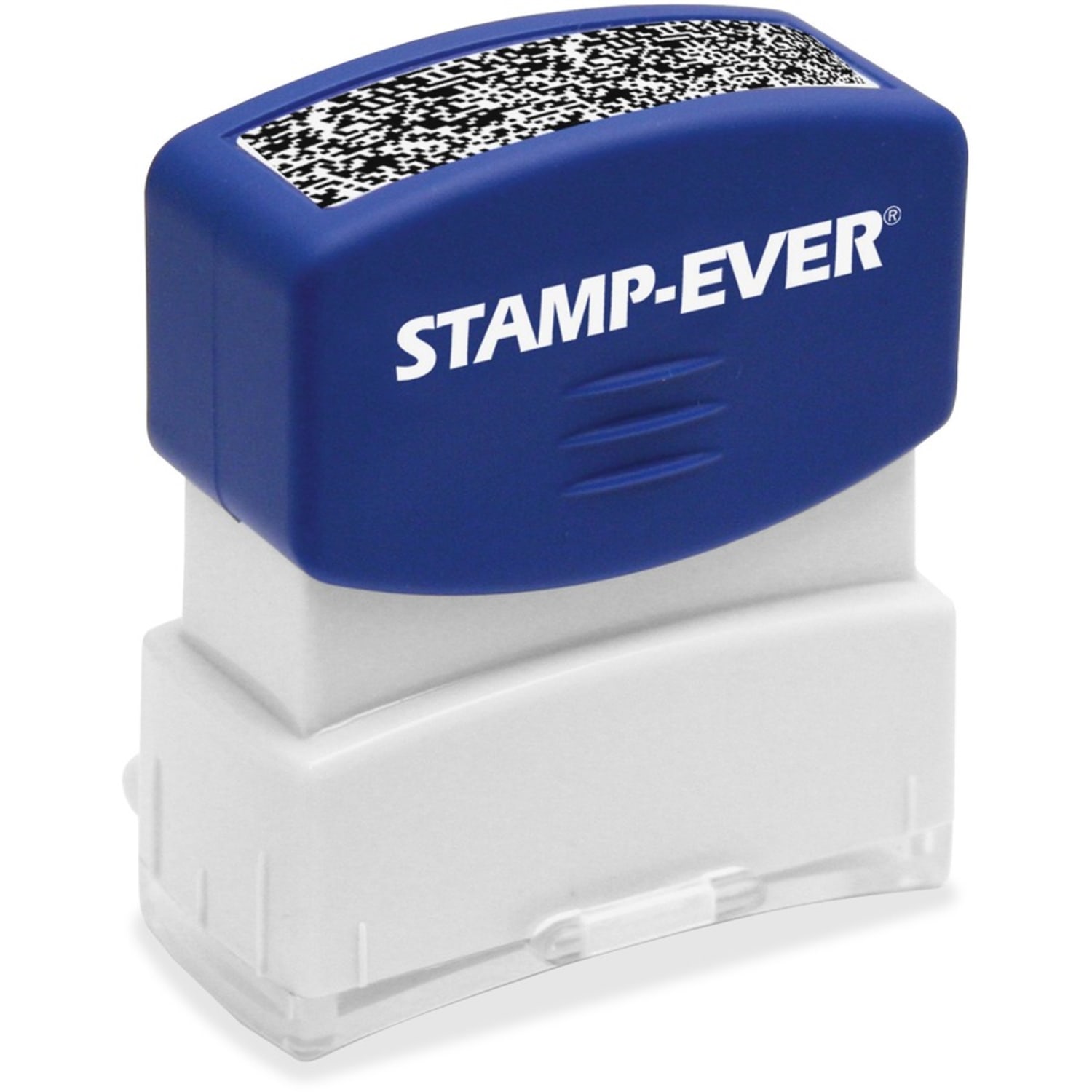 Stamp-Ever Pre-inked Security Block Stamp - 1.69in Impression Width x 0.56in Impression Length - 50000 Impression(s) - Blue - 1 Each - Image 3