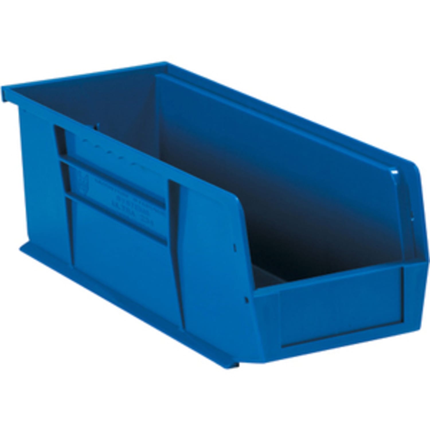 Partners Brand Plastic Stack & Hang Bin Storage Boxes, Small Size, 5in x 11in x 10 7/8in, Blue, Case Of 6 - Image 3