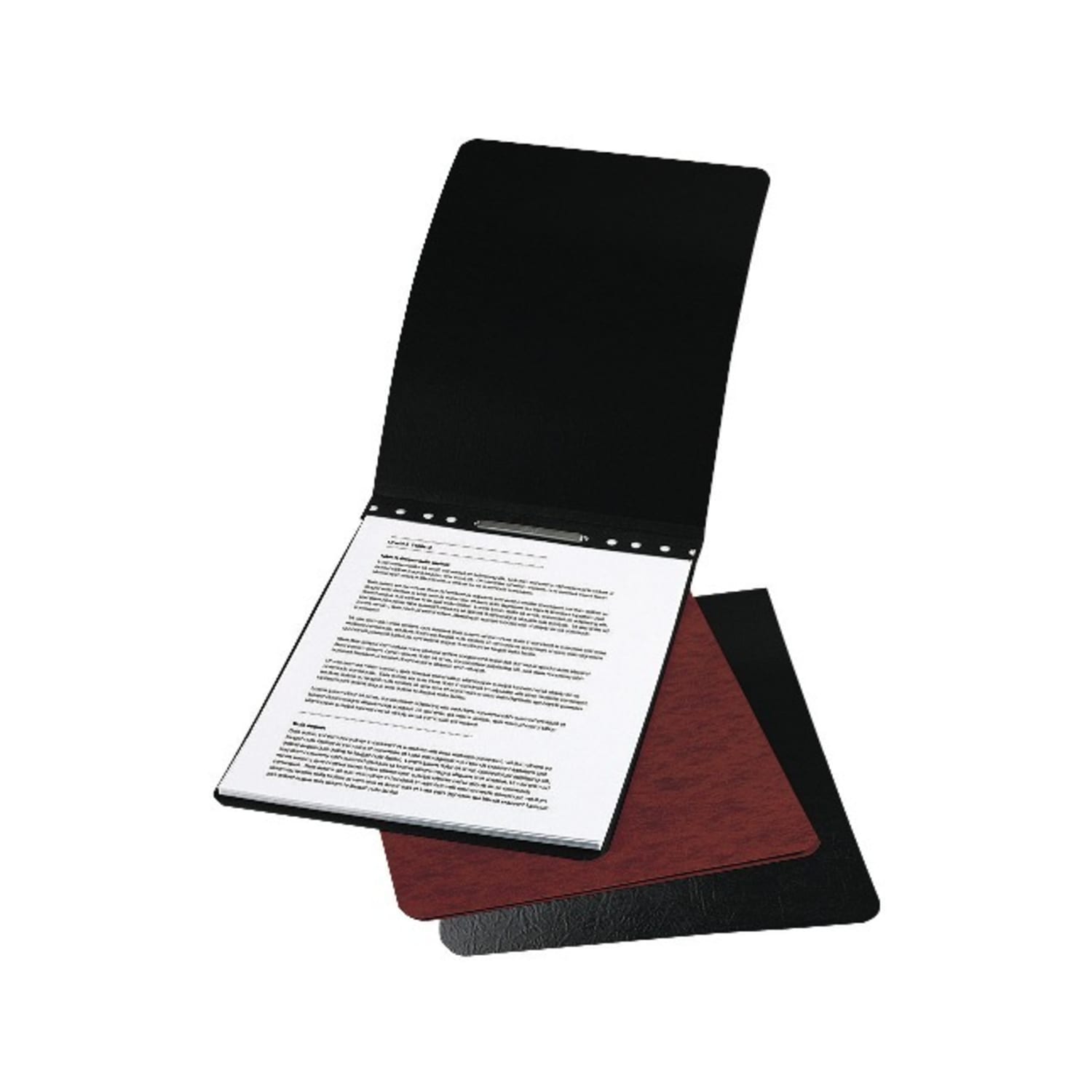 ACCO Presstex Tyvek-Reinforced Top Binding Cover, 8 1/2in x 11in, 60% Recycled, Black, ACC17021