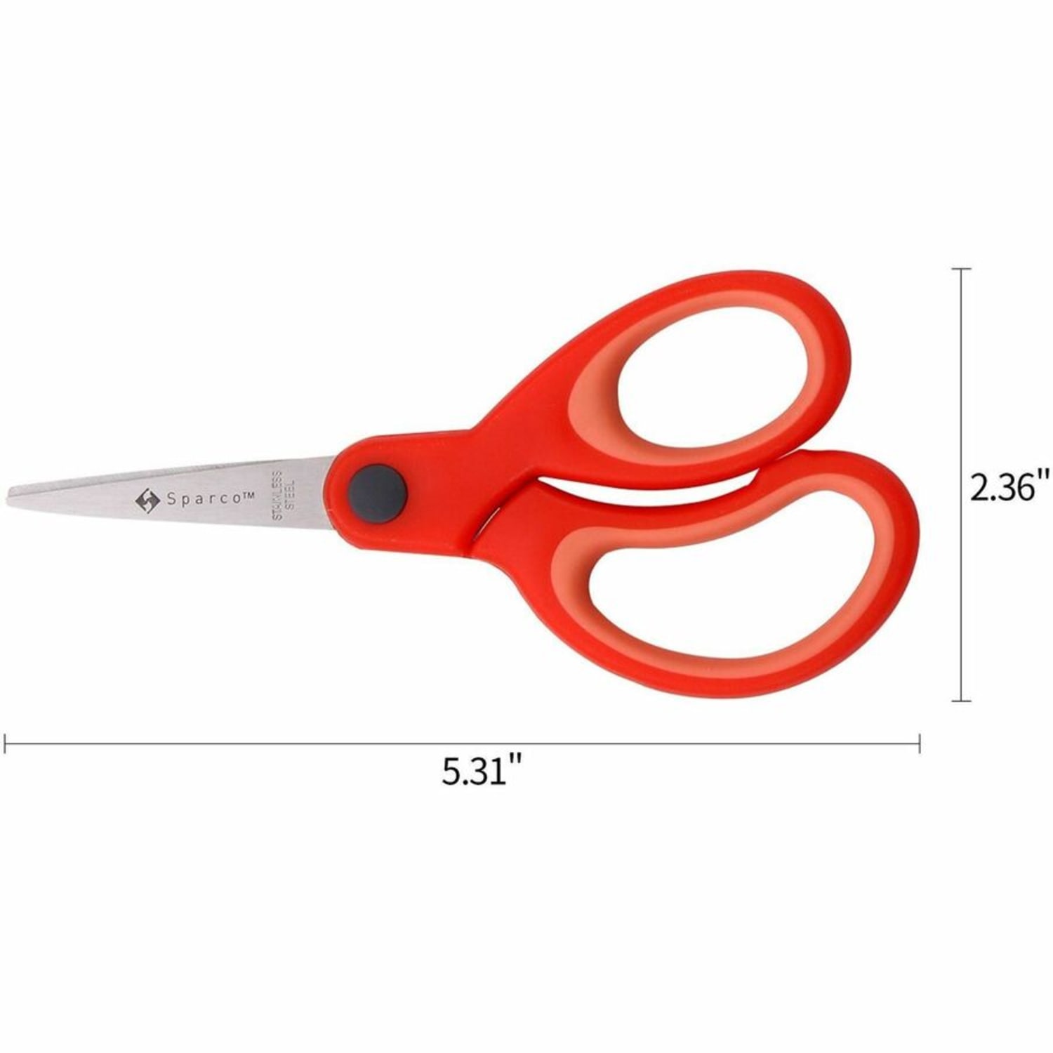 Sparco 5in Kids Pointed End Scissors - 5in Overall Length - Pointed Tip - Red - 1 Each - Image 4