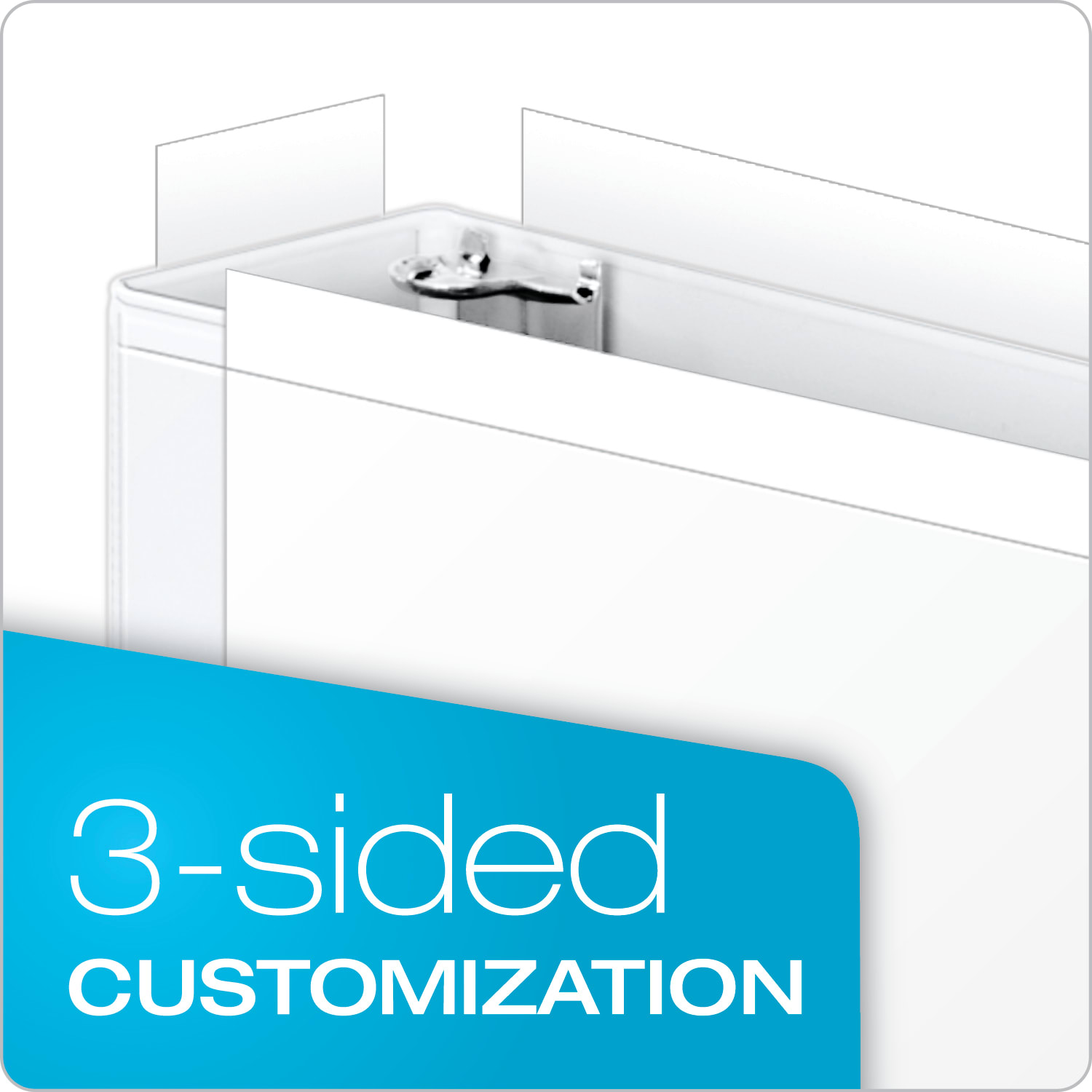 Cardinal Slant-D Ring Tabloid ClearVue 3-Ring Binder, 1 1/2in D-Rings, 64% Recycled, White - Image 4