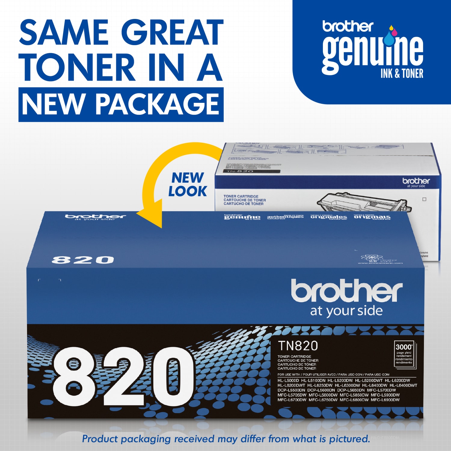 Brother TN-820 Black Toner Cartridge, TN-820BK - Image 4
