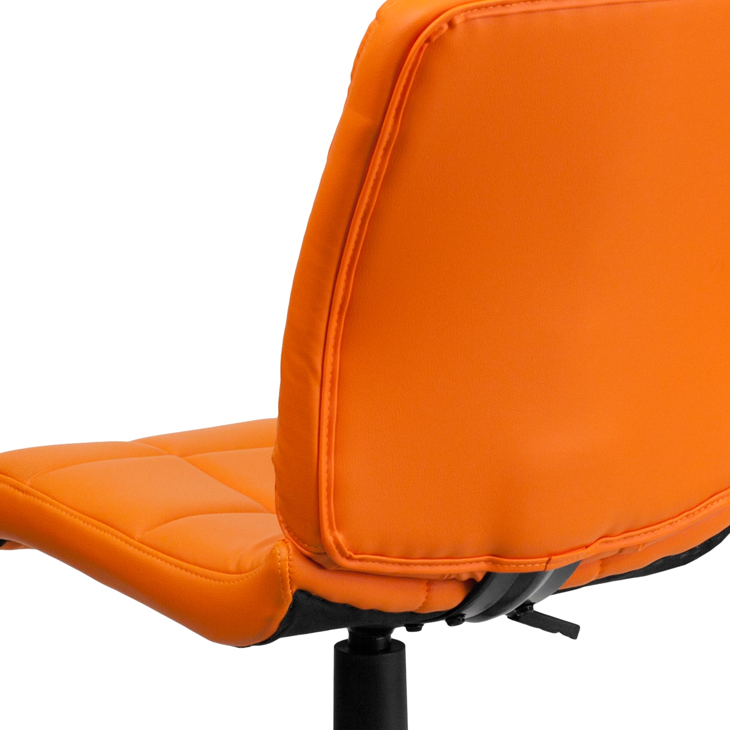 Flash Furniture Quilted Vinyl MidBack Swivel Task Chair OrangeBlack PopularChairscom Flash Furniture Quilted Vinyl Mid Back Swivel Task Chair OrangeBlack PopularChairscom