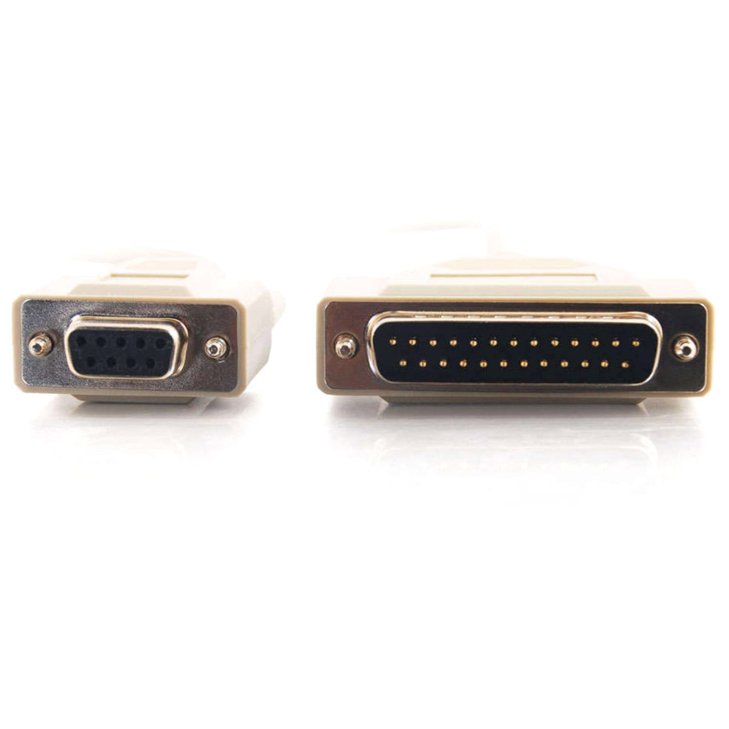 C2G 6ft DB25 Male to DB9 Female Null Modem Cable - DB-25 Male - DB-9 Female - 6ft - Beige - Image 5