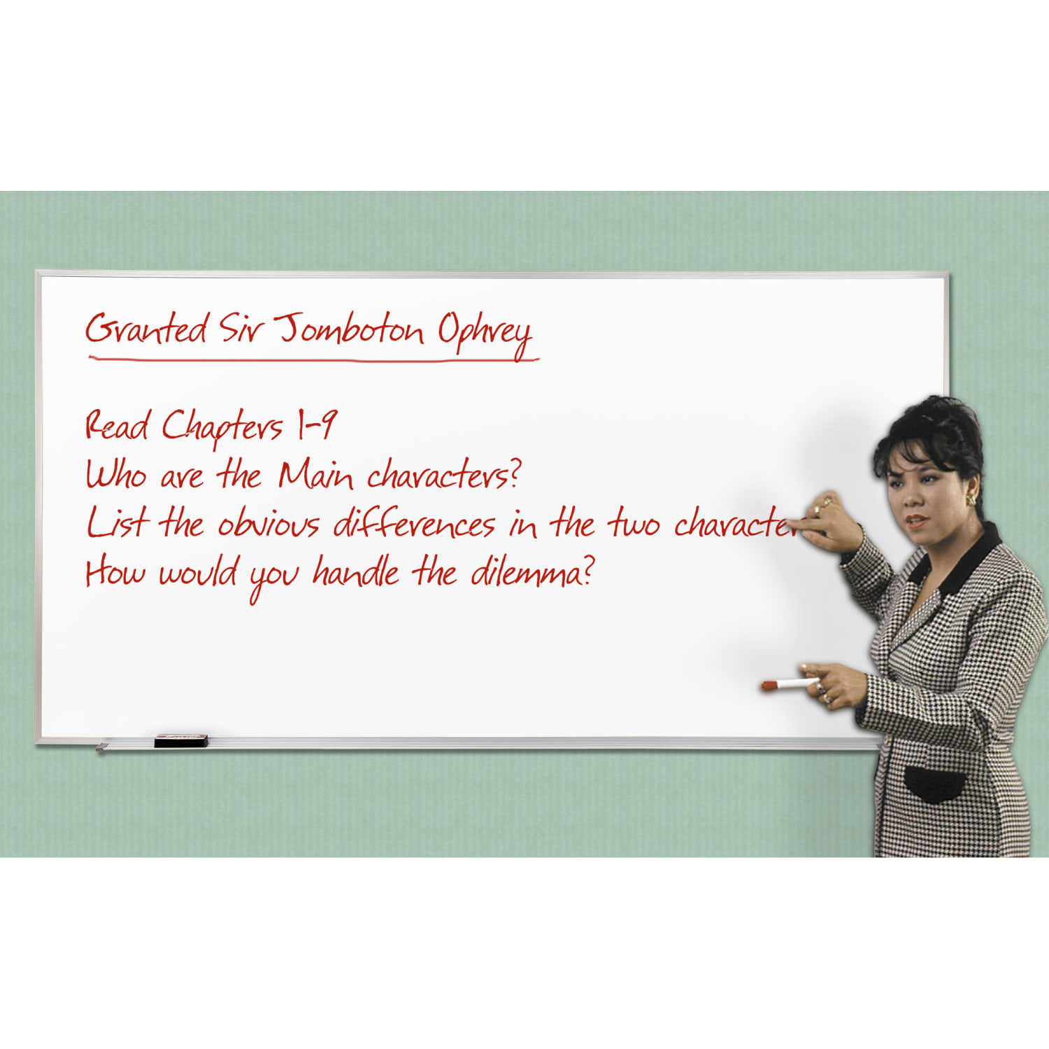 Ghent Melamine Dry-Erase Whiteboard, 24in x 36in, Aluminum Frame With Silver Finish - Image 3