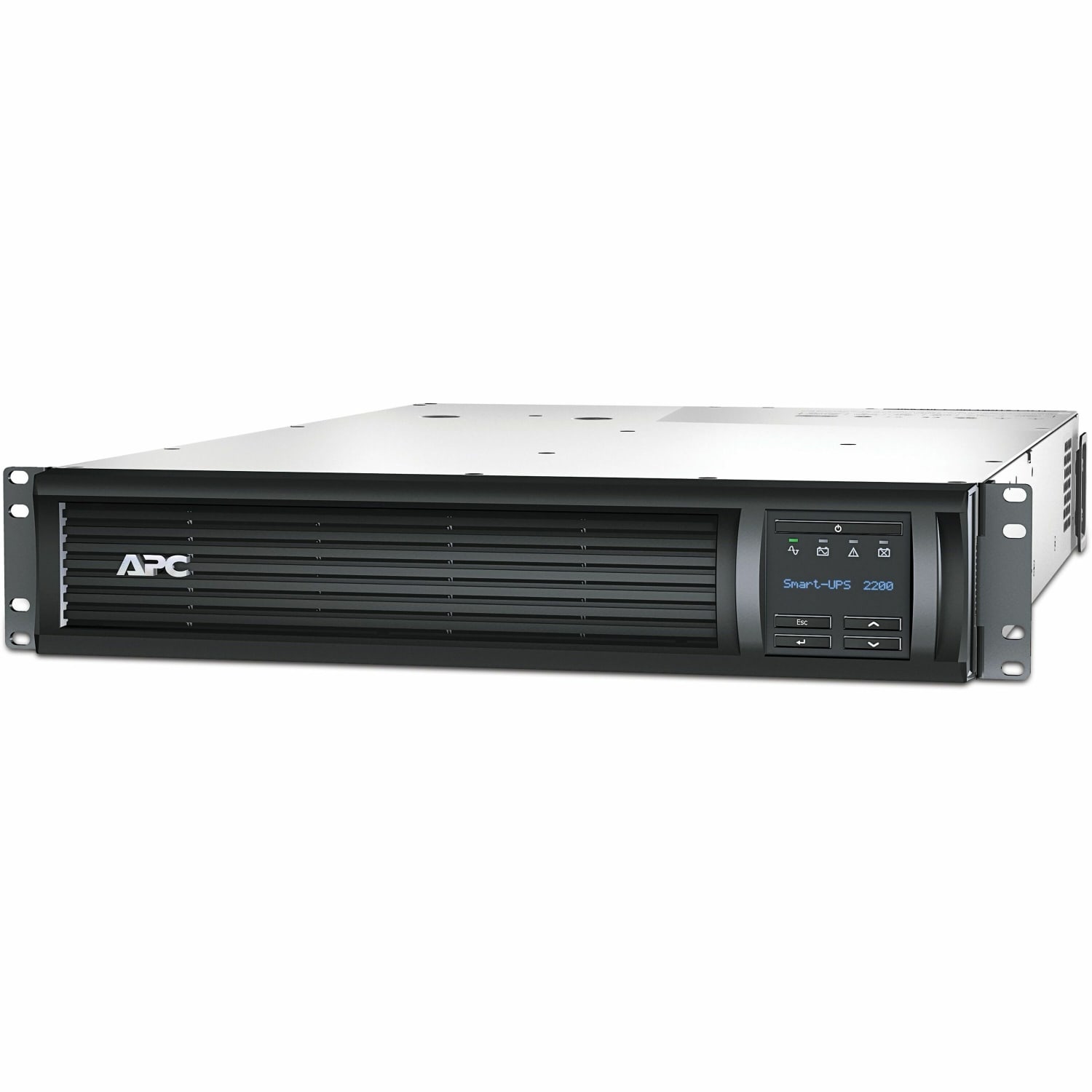 APC Smart-UPS, Line Interactive, 2200VA, Rackmount 2U, 120V, 6x NEMA 5-15R+2x NEMA 5-20R outlets, Network Card, AVR, LCD - SMT2200RM2UNC