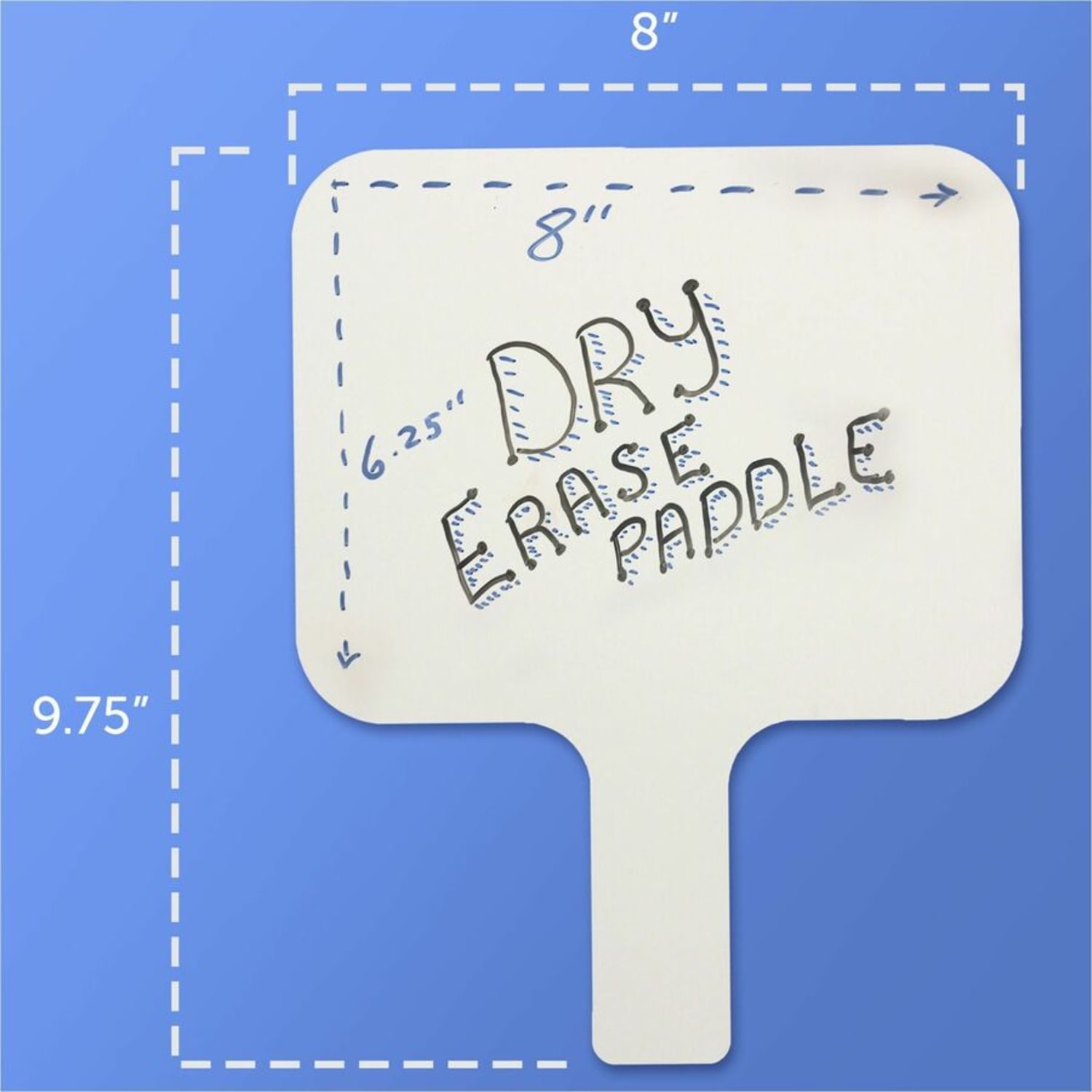 Flipside Rectangular Dry-Erase Answer Paddles, 8in x 9 13/16in, White, Pack Of 24 - Image 4