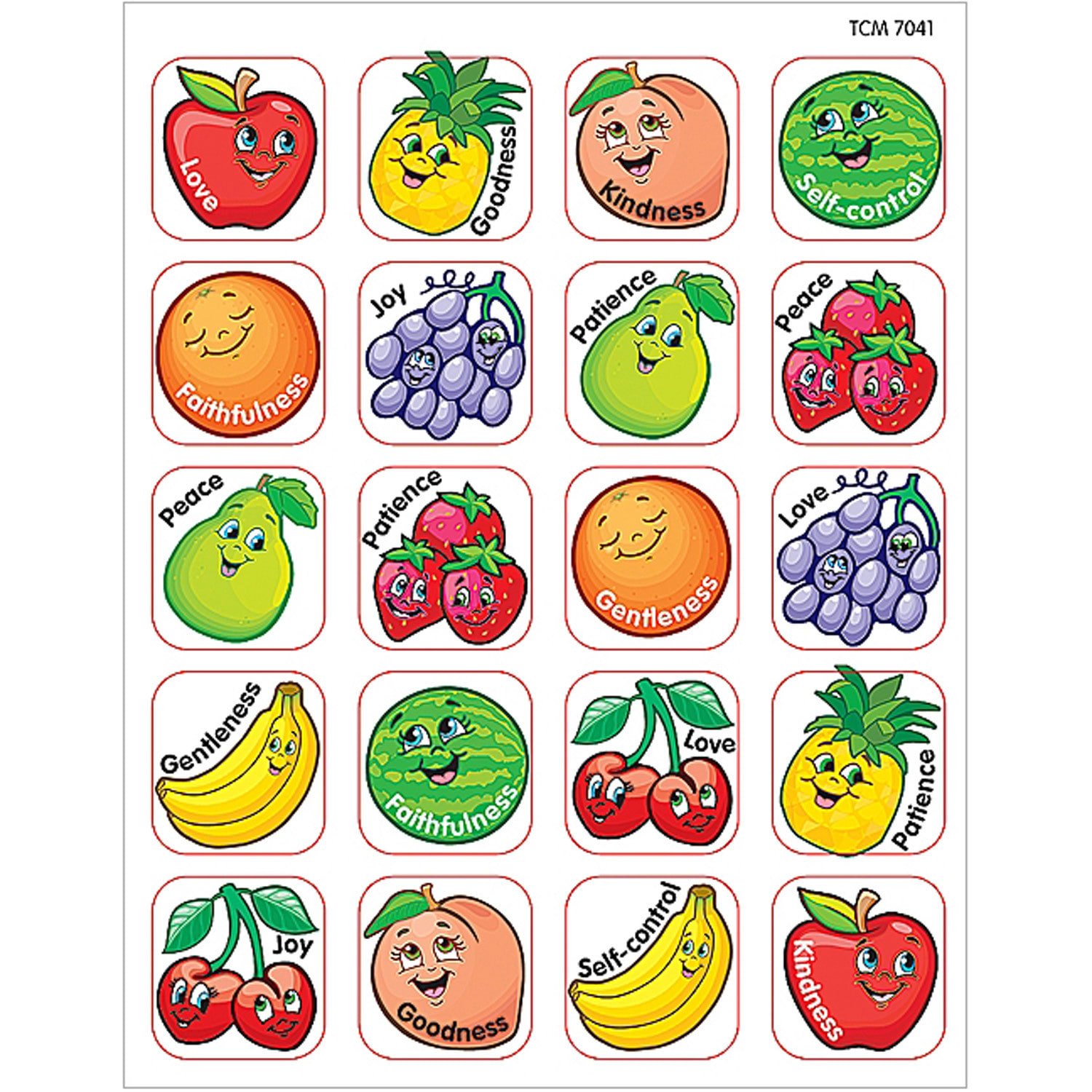 Teacher Created Resources Stickers, Fruit Of the Spirit, 120 Per Pack, Set Of 12 Packs - Image 3