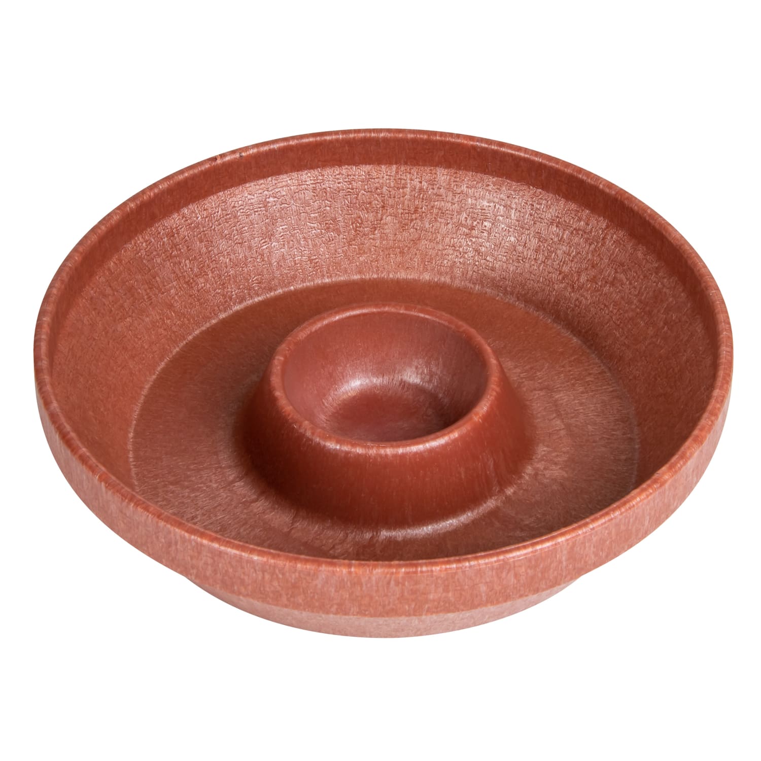 Taco Tuesday Plastic Tortilla Chip & Salsa Bowl Set, 10in, Brown