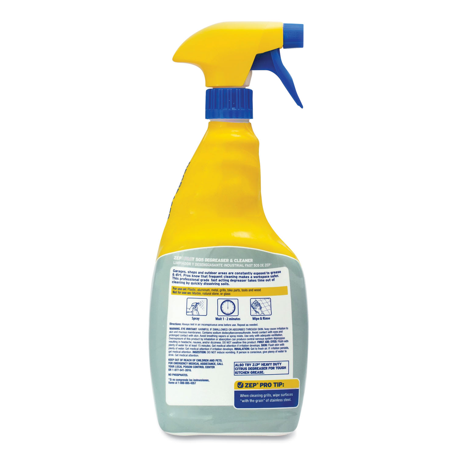 Zep Commercial Fast 505 Cleaner and Degreaser, 32 oz Spray Bottle, 12/Carton - Image 3