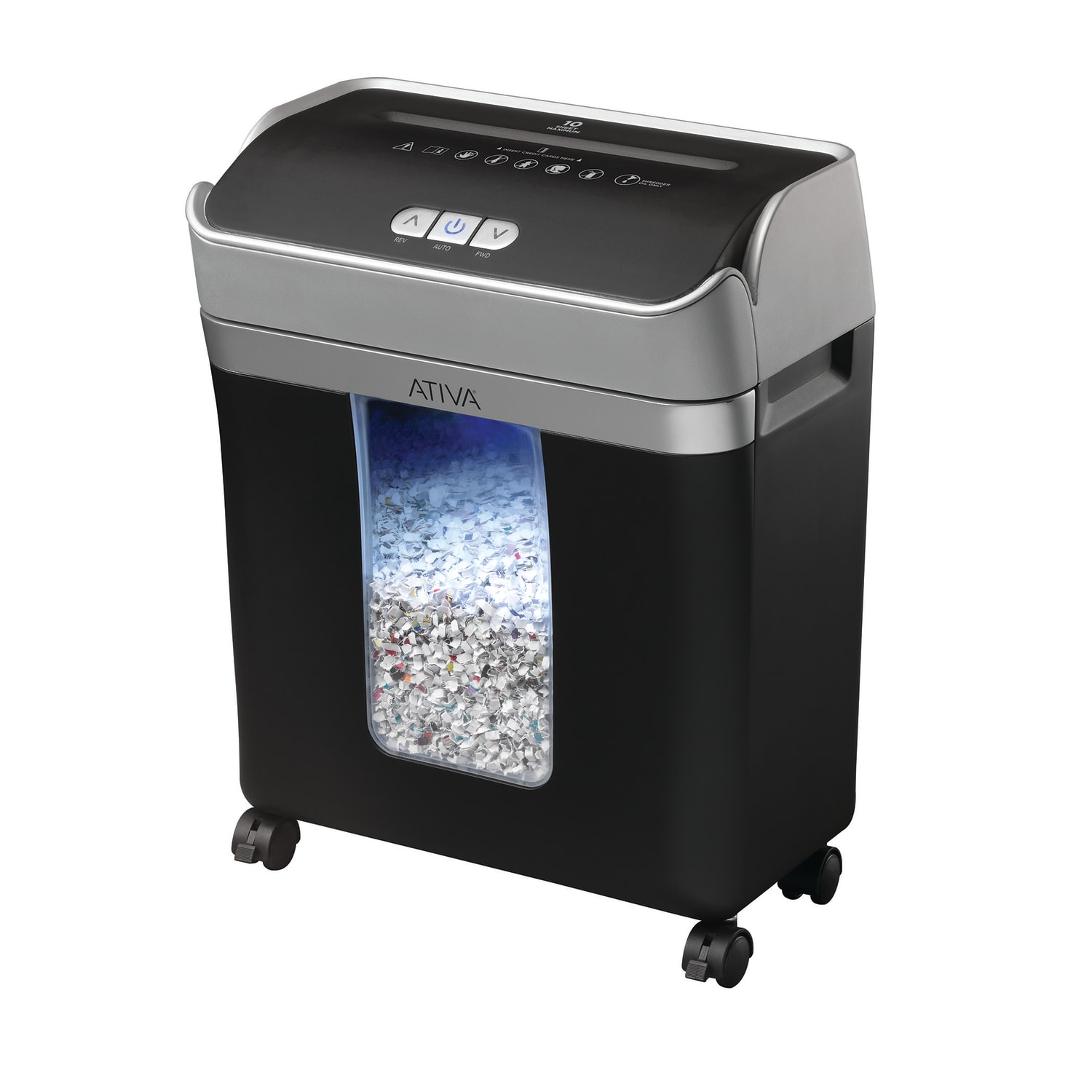 Ativa 10-Sheet Micro-Cut Shredder, OMM103P - Image 4
