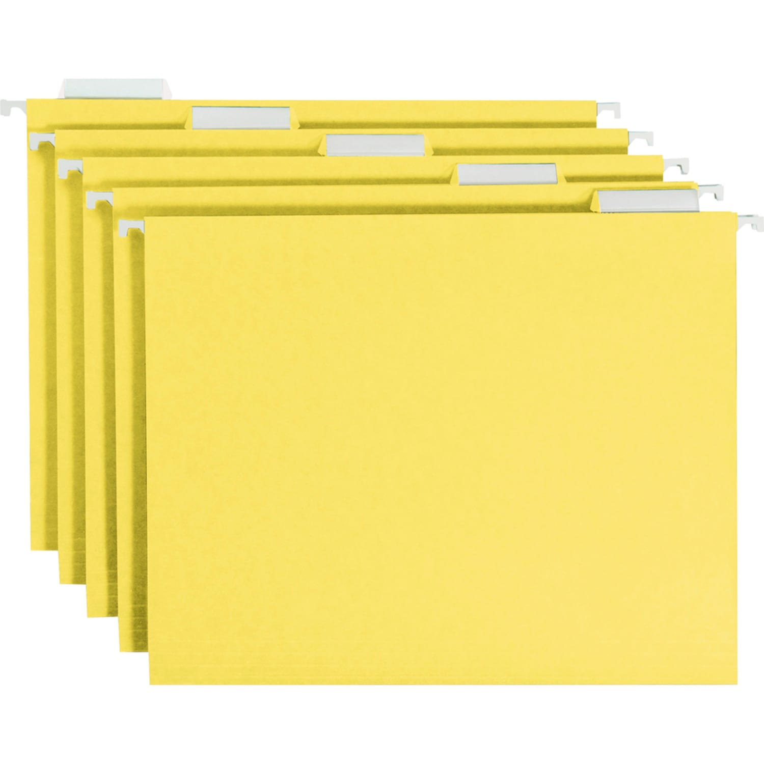 Smead Hanging File Folders, 1/5-Cut Adjustable Tab, Letter Size, Yellow, Box Of 25 - Image 5