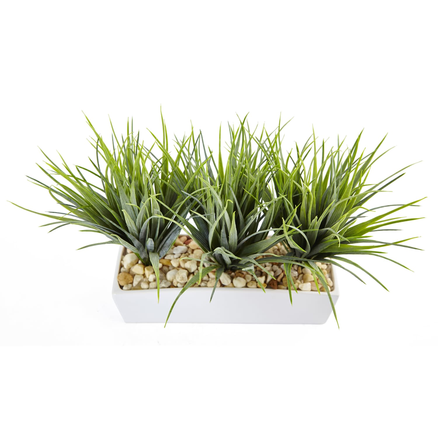 Nearly Natural Vanilla Grass 12inH Artificial Plant With Rectangular Planter, 12inH x 17inW x 8inD, Green - Image 4