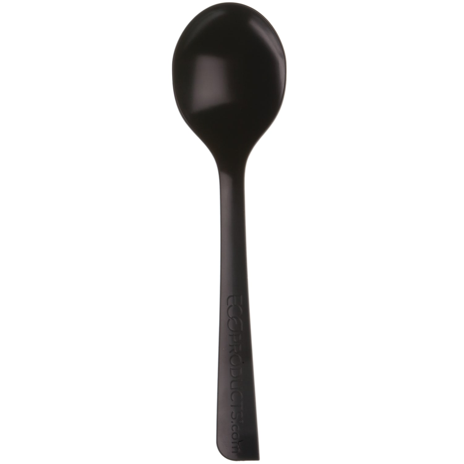 Eco-Products Soup Spoons, 6in, 100% Recycled, Black, Pack Of 1,000 Spoons