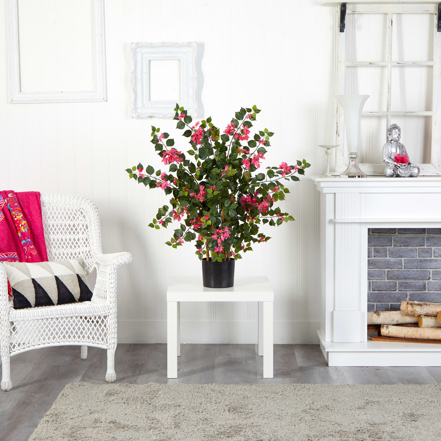 Nearly Natural Bougainvillea 42inH Artificial Tree With Pot, 42inH x 21inW x 21inD, Pink - Image 4