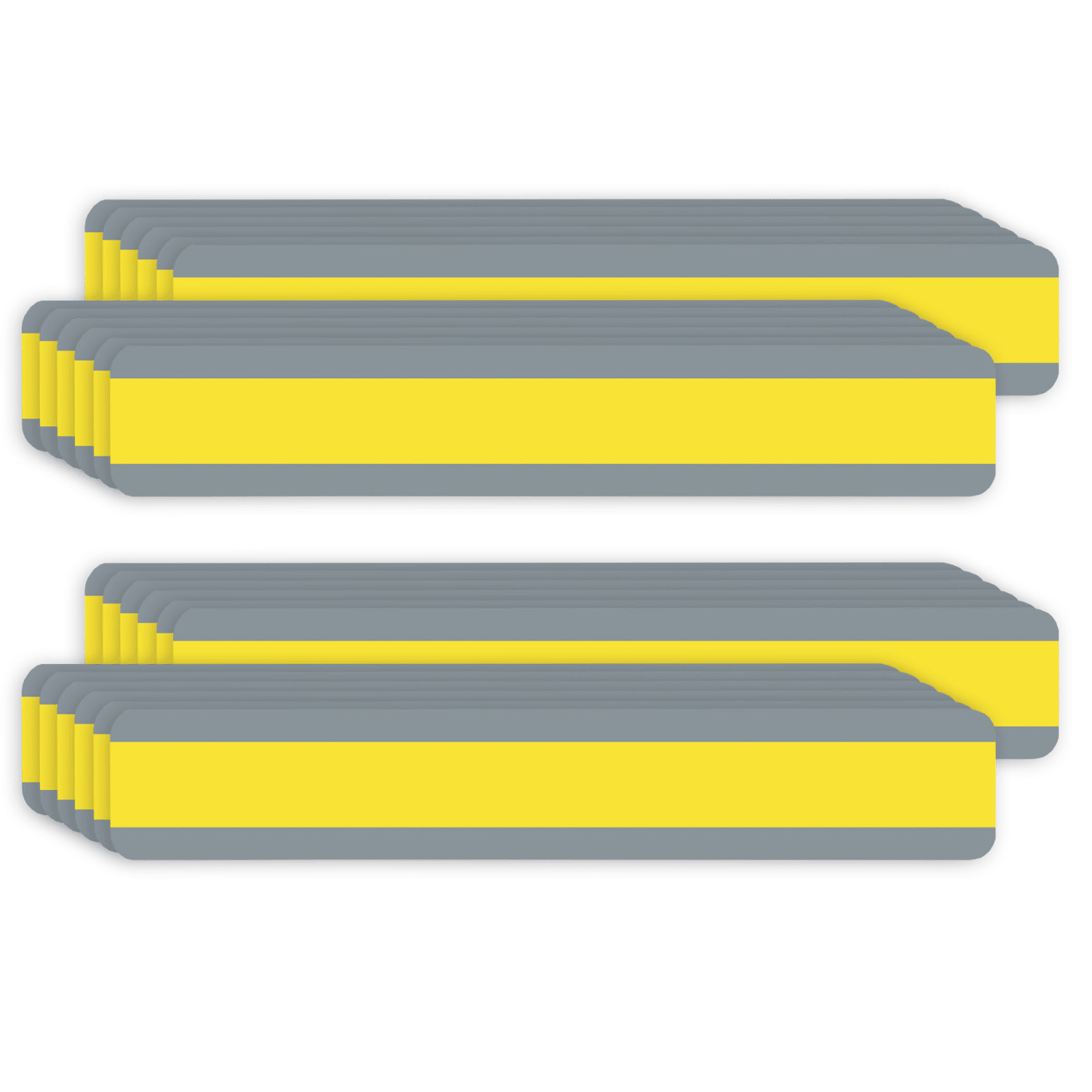 Ashley Productions Double Wide Reading Guide Sentence Strips, 1-1/4in x 7-1/4in, Yellow, 12 Strips Per Pack, Bundle Of 2 Packs