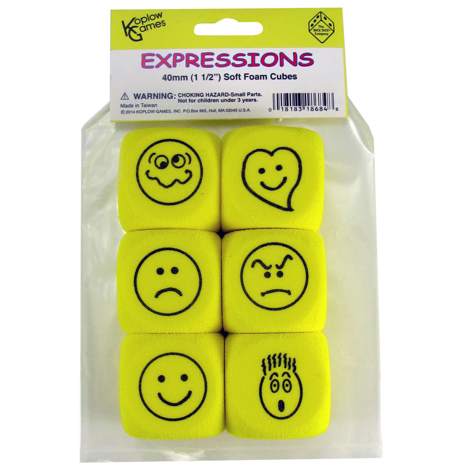 Koplow Games Foam Expressions Dice, 6 Per Pack, Set Of 2 Packs - Image 3