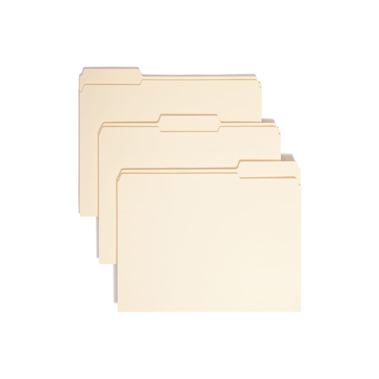 Smead Reinforced Tab File Folders, Letter Size, 1/3 Cut, Manila, Box Of 100 (10334)