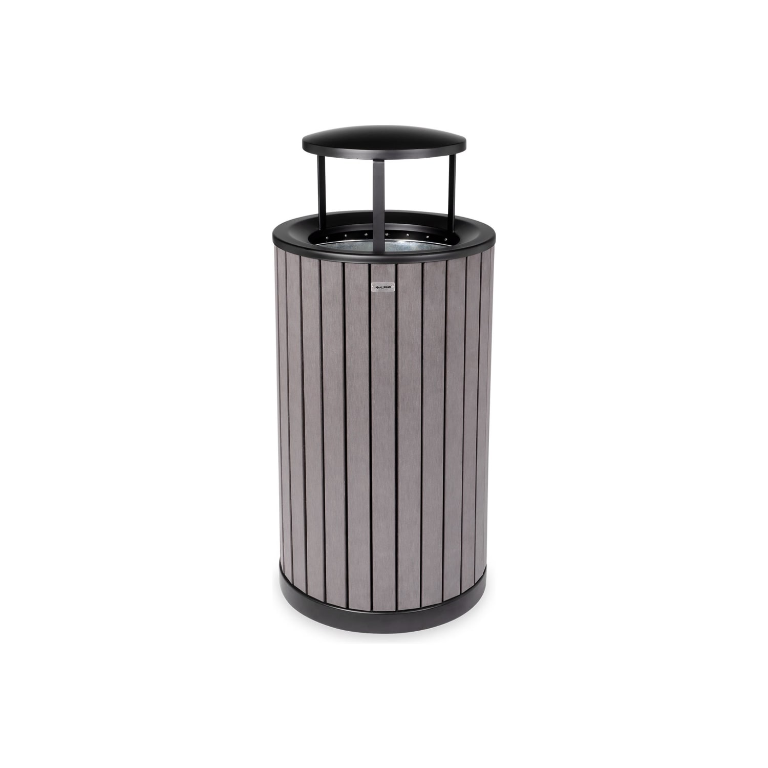 Alpine Steel Rain Bonnet Lid, 32 Gallon, 10-1/4inH x 19-3/4inW x 19-3/4inD, Black - Image 5