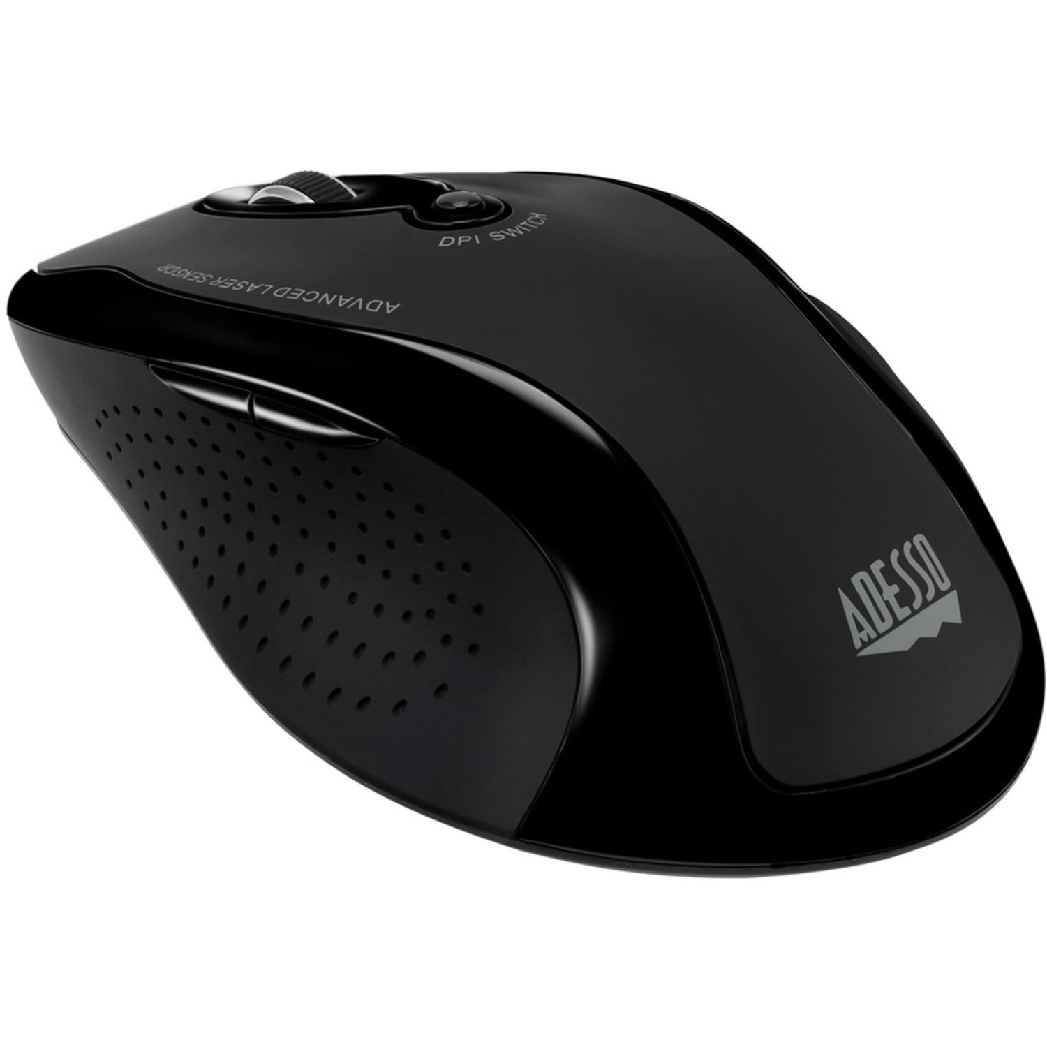Adesso iMouse G25 Wireless RF Ergonomic Laser Mouse, Black - Image 4