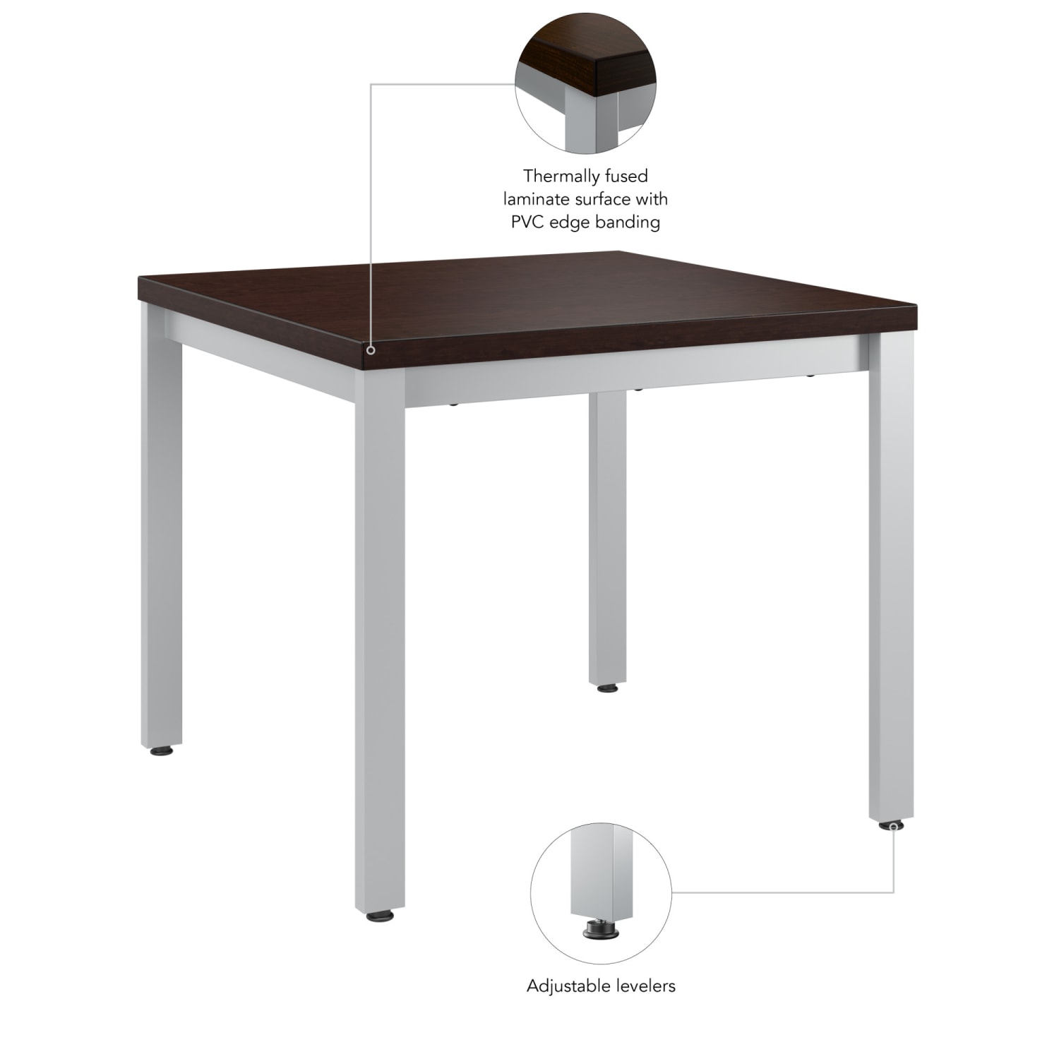 Bush Business Furniture Arrive Waiting Room End Table, 20-1/8inH x 23-3/8inW x 23-3/8inD, Natural Elm - Image 5