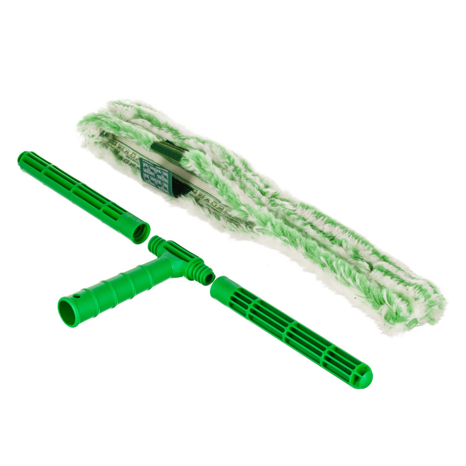 Unger Monsoon Plus StripWasher Complete with Green Plastic Handle, Green/White Sleeve, 18in Wide Sleeve, 10/Carton