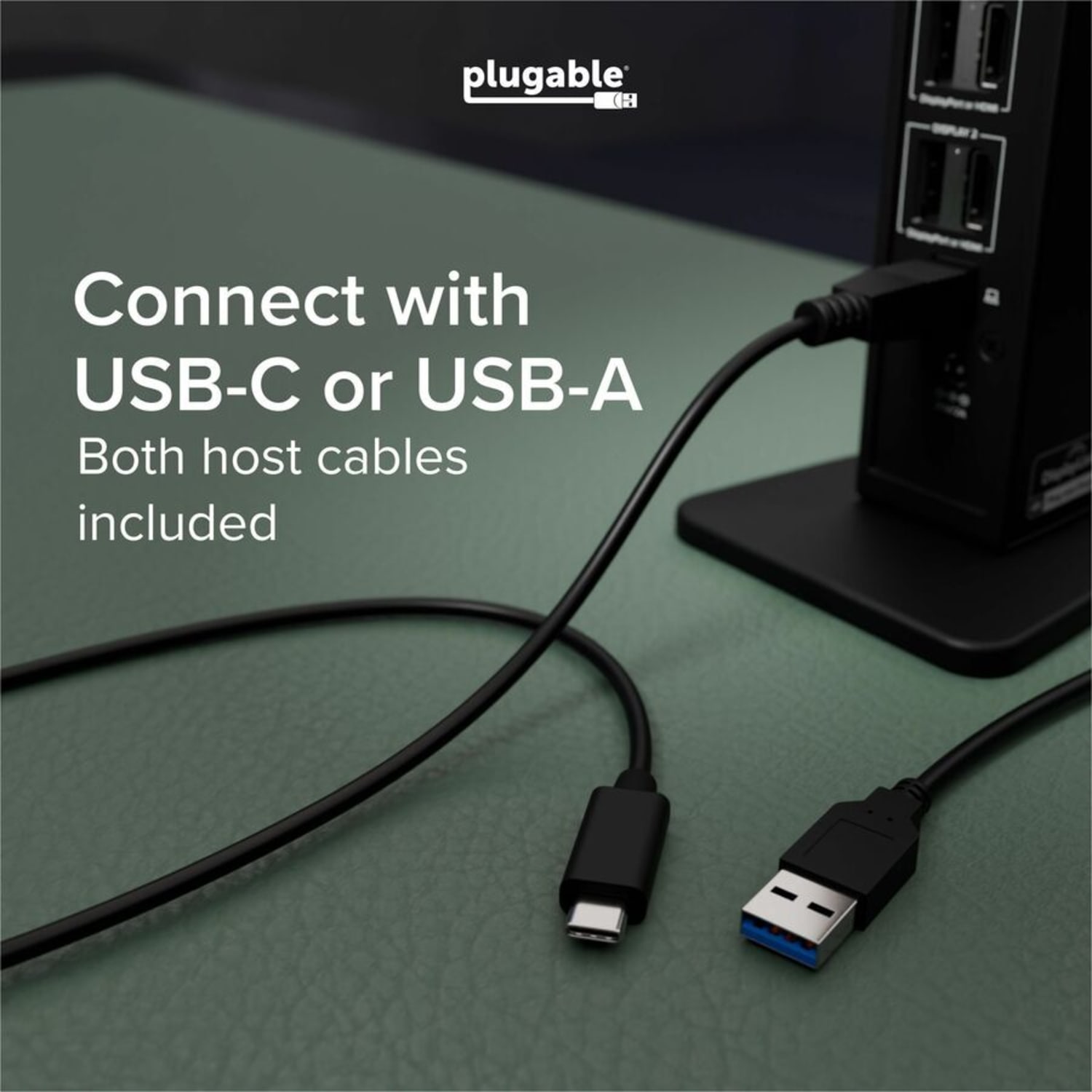 Plugable USB 3.0 and USB-C Dual 4K Display Docking Station with DisplayPort and HDMI  - UD6950Z - Image 6