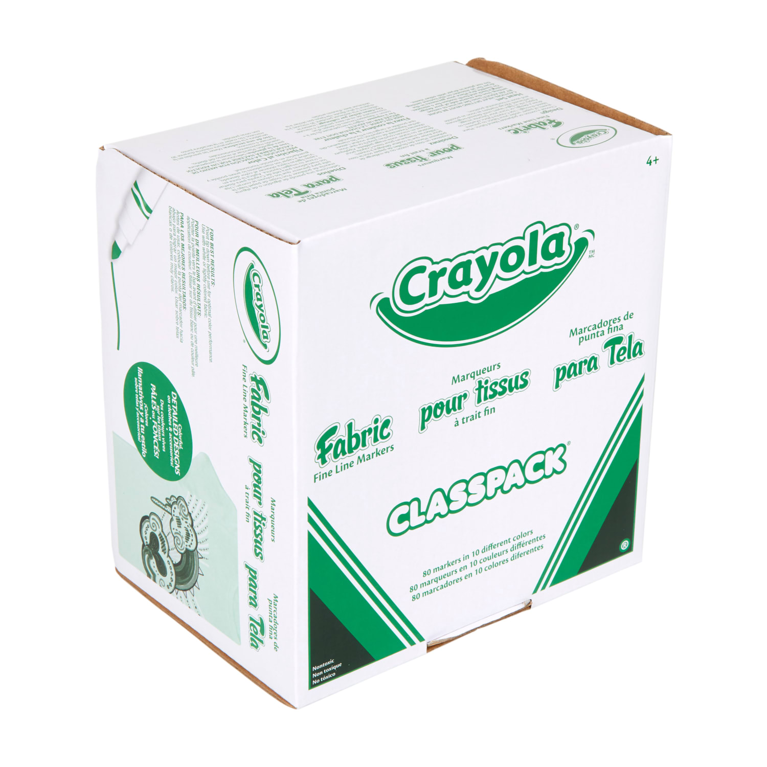 Crayola Fabric Markers Classpack, Assorted Colors, Pack Of 80 - Image 5