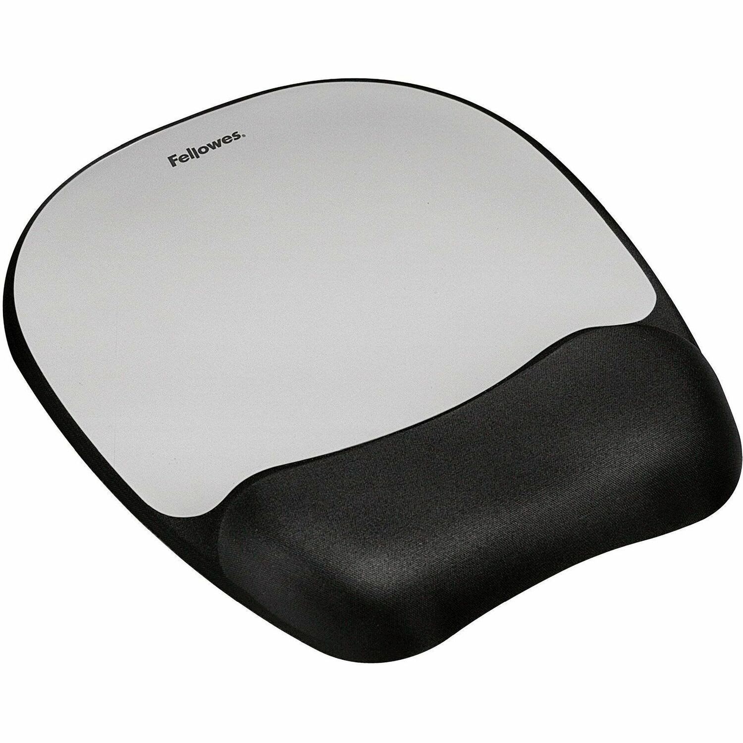 Fellowes Memory foam Mouse Pad/Wrist Rest- Silver Streak - Silver Streak - 1inx7.9inx9.3in Dimension - Silver - 9175801 - Image 3