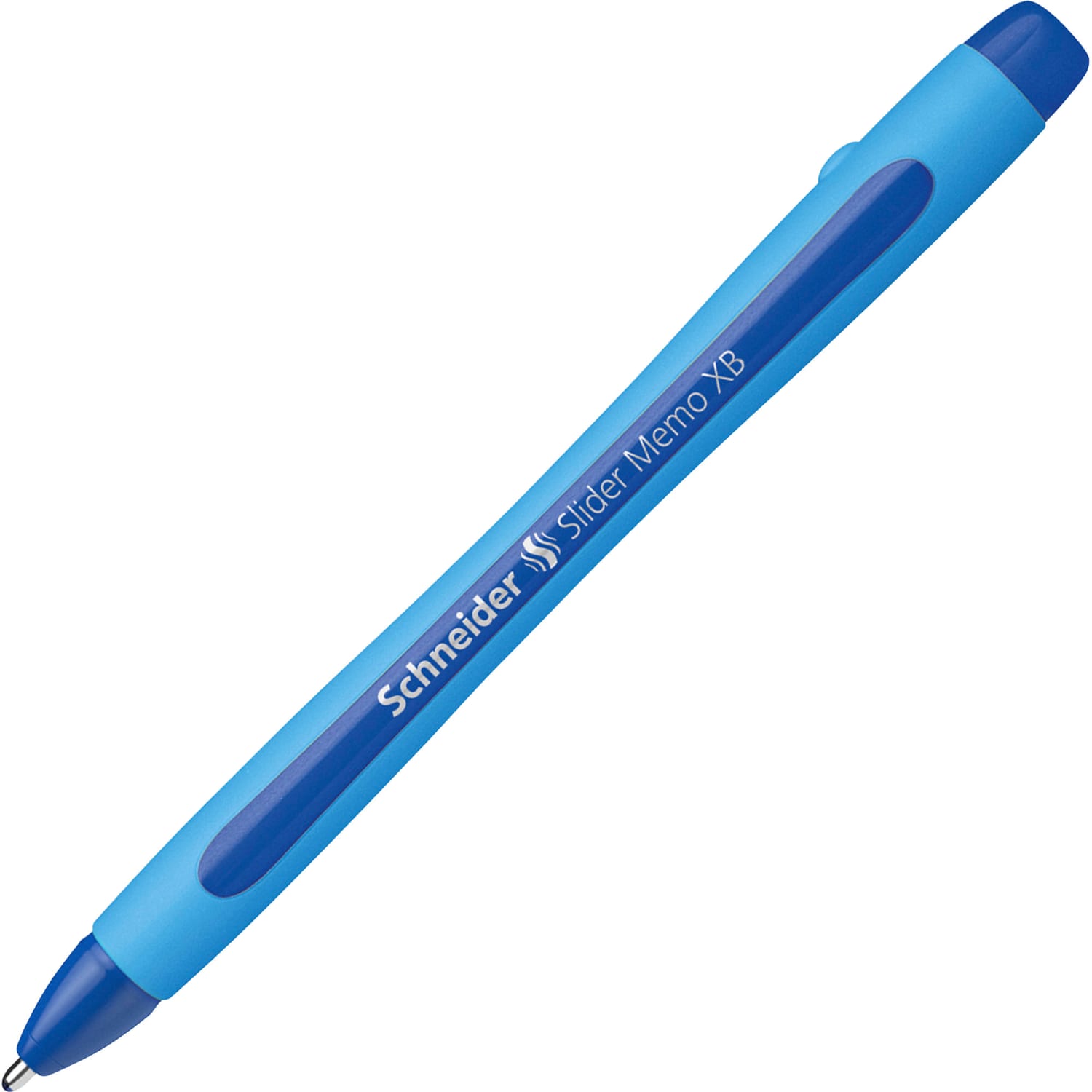Rediform Schneider Slider Memo XB Ballpoint Pens, Extra Broad Point, 1.4 mm, Blue Barrels, Blue Ink, Pack Of 10 Pens - Image 4