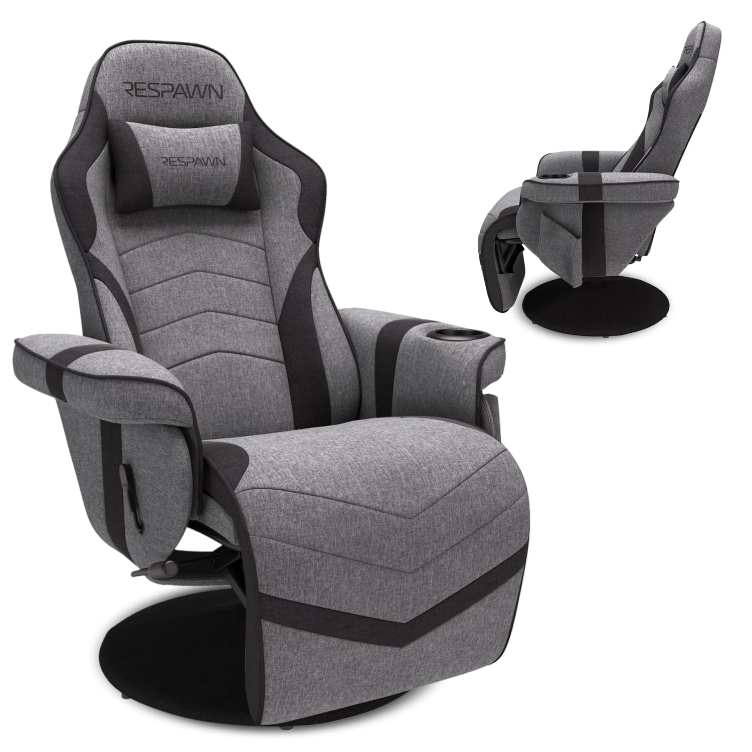 RESPAWN 900 Gaming Recliner, Gray Fabric, RSP900FGRY
