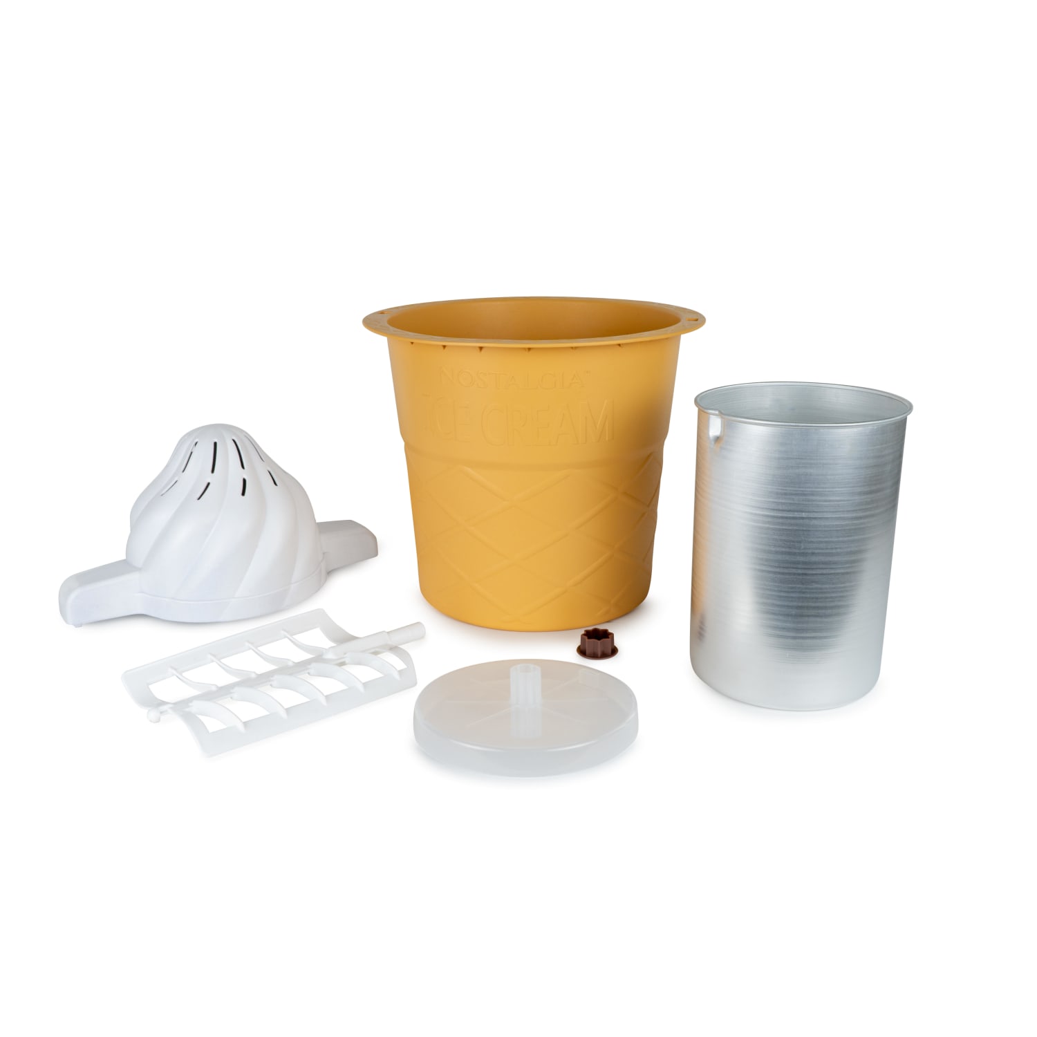 Nostalgia 4-Quart Swirl Cone Ice Cream Maker, Vanilla White - Image 5