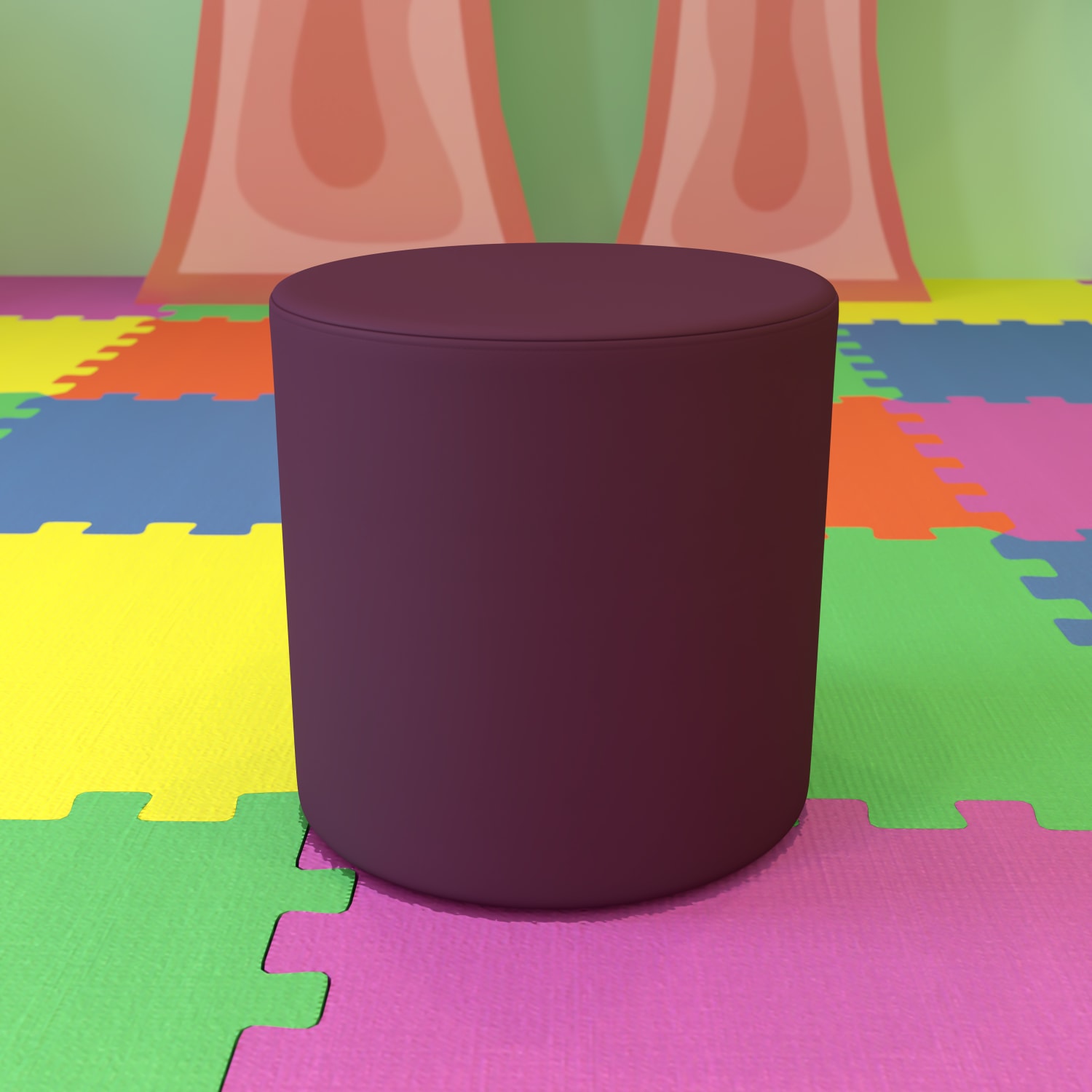 Flash Furniture Soft Seating Collaborative Circle Purple PopularChairscom