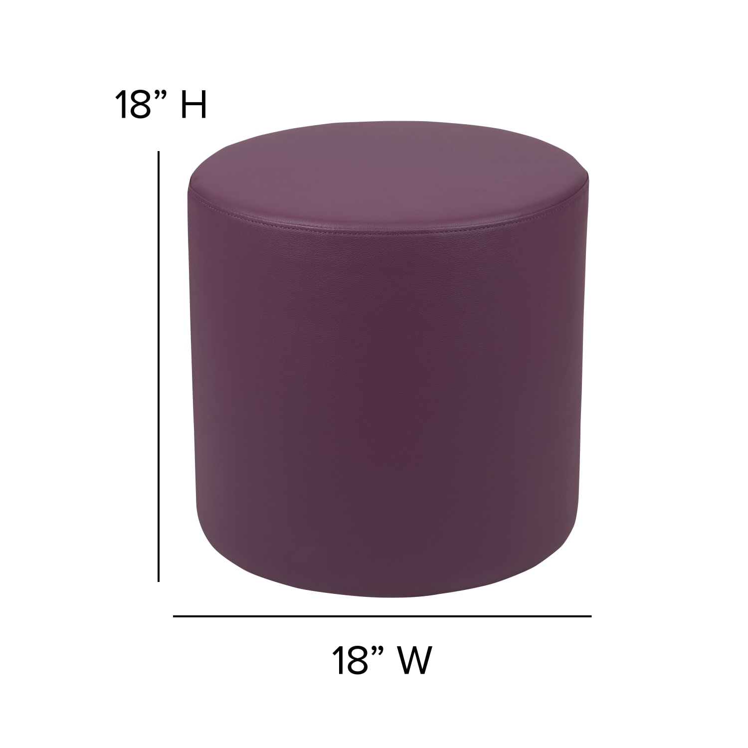 Flash Furniture Soft Seating Collaborative Circle Purple PopularChairscom