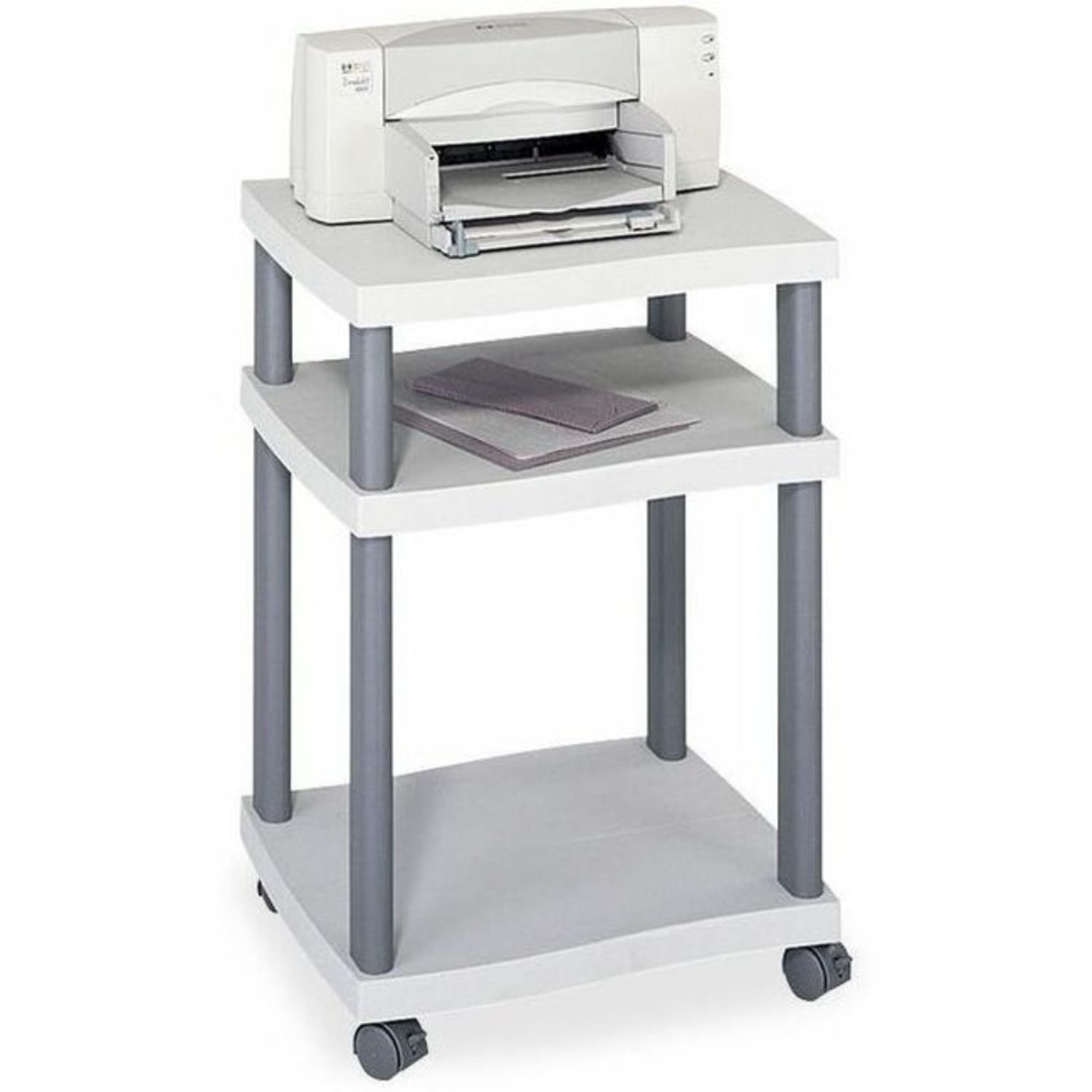 Safco Wave Deskside Printer Stand, Gray - Image 3