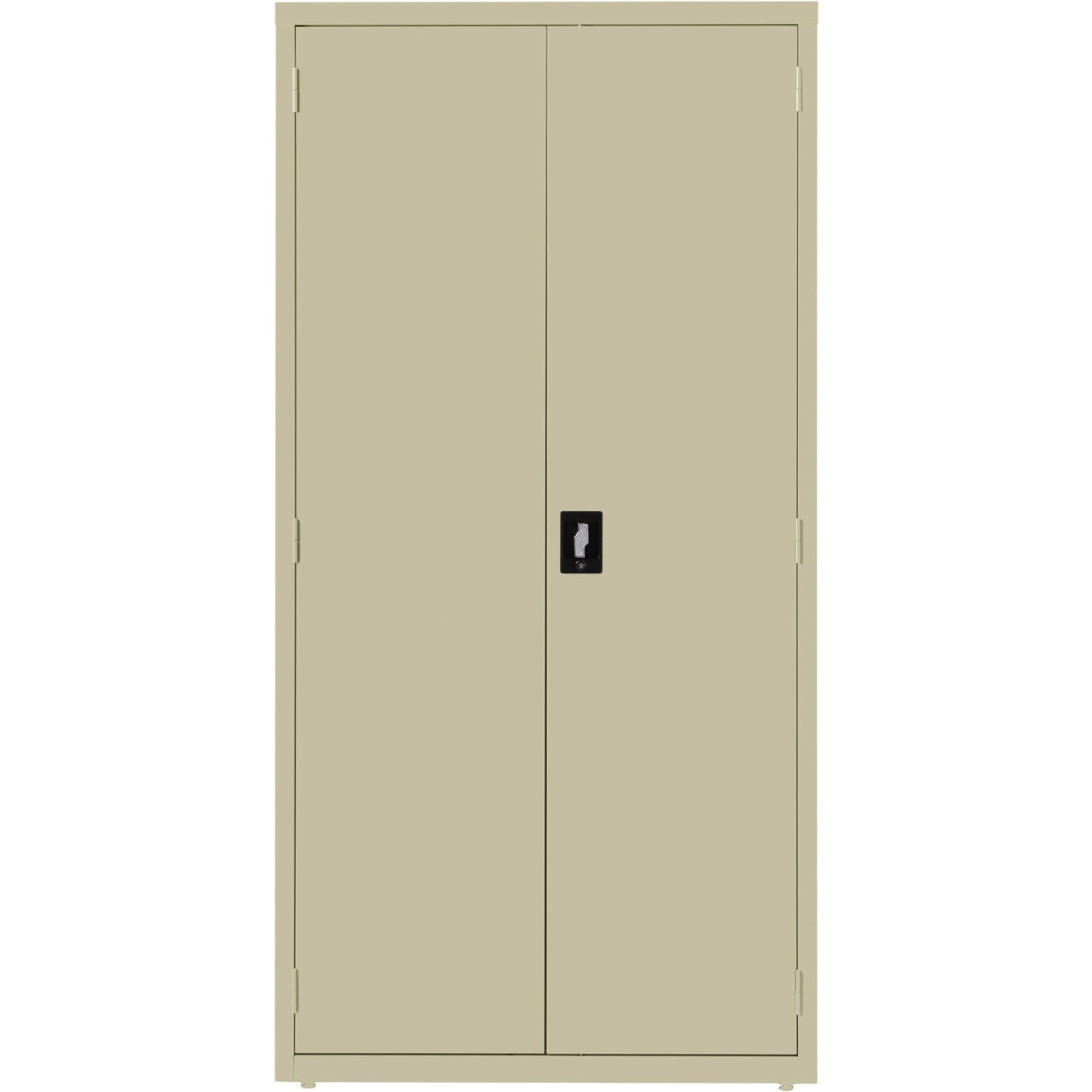 Lorell Fortress Series 24inD Steel Storage Cabinet, Fully Assembled, 5-Shelf, Putty - Image 3