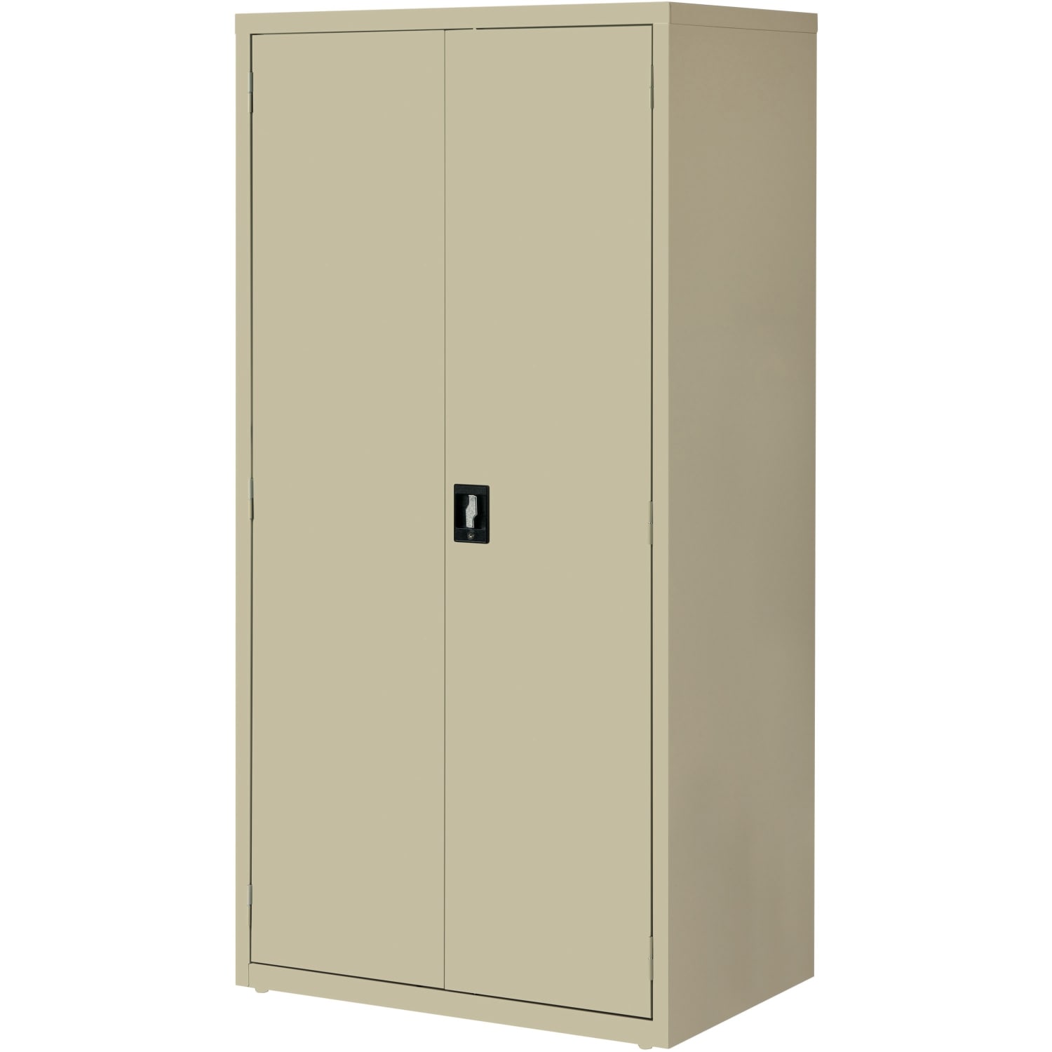 Lorell Fortress Series 24inD Steel Storage Cabinet, Fully Assembled, 5-Shelf, Putty - Image 4