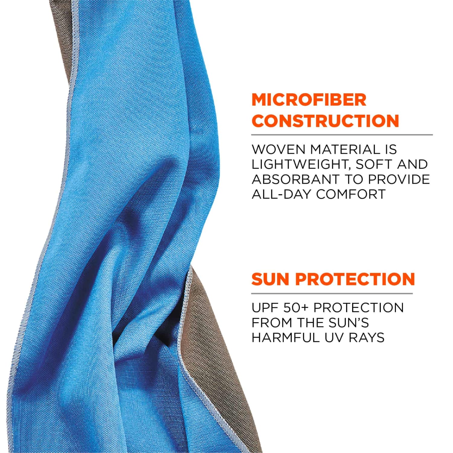 Ergodyne Chill-Its 6602MF Evaporative Microfiber Cooling Towel, Blue - Image 4