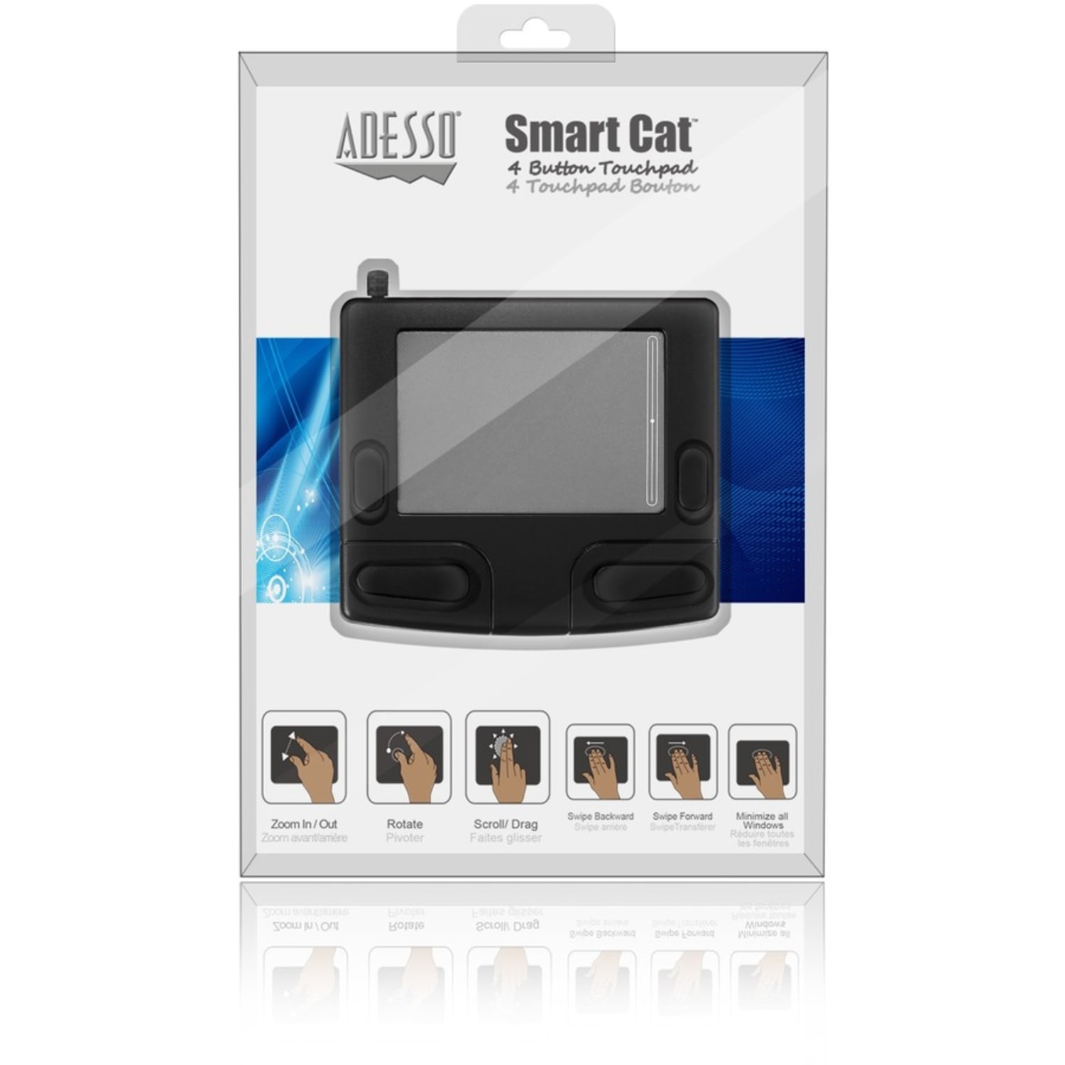 Adesso Smart Cat 4 Button Glidepoint Touchpad - Electrostatic - USB - Image 6