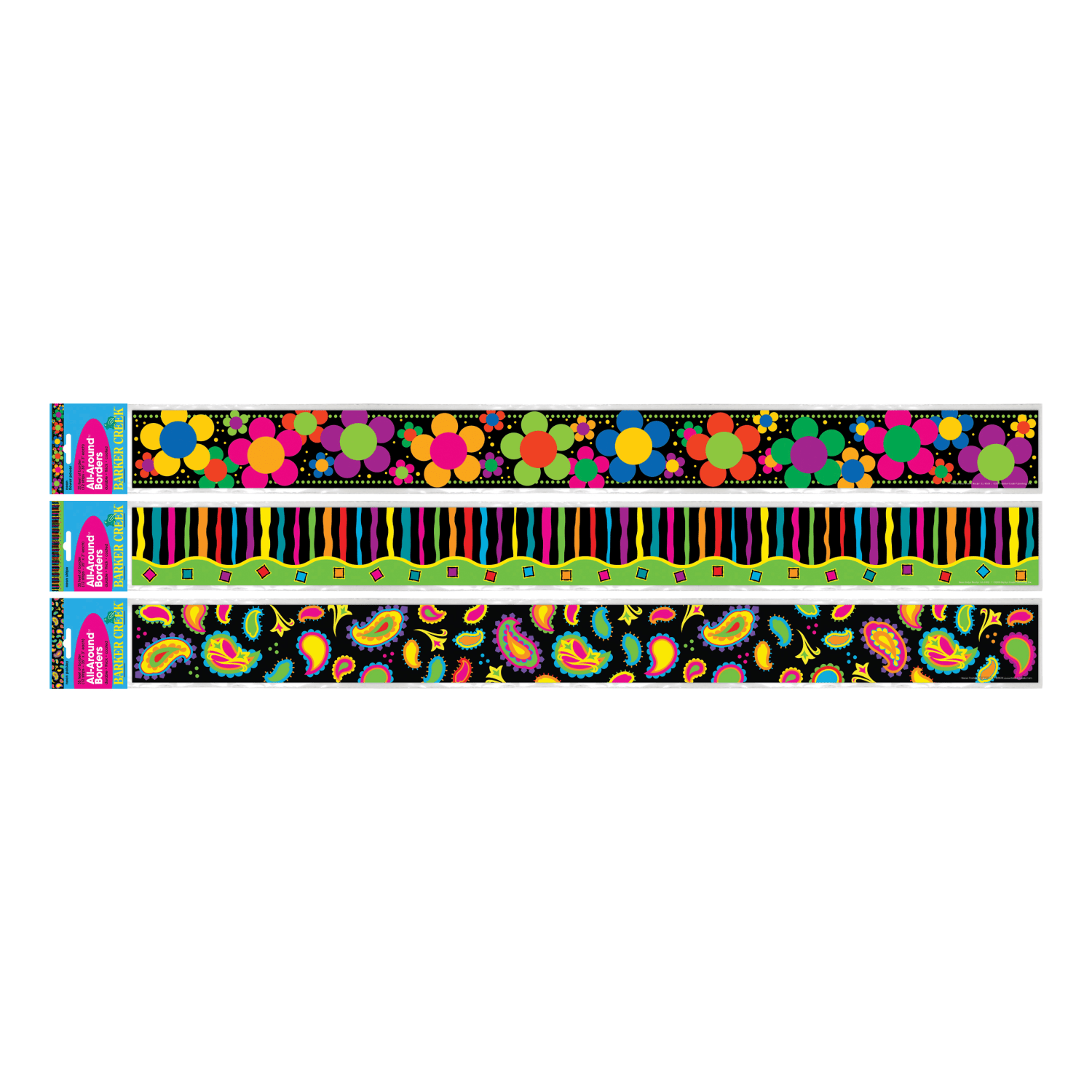 Barker Creek Straight-Trim Border Sets, 3in x 35in, Neon, Pre-K To College, Pack Of 36 - Image 6