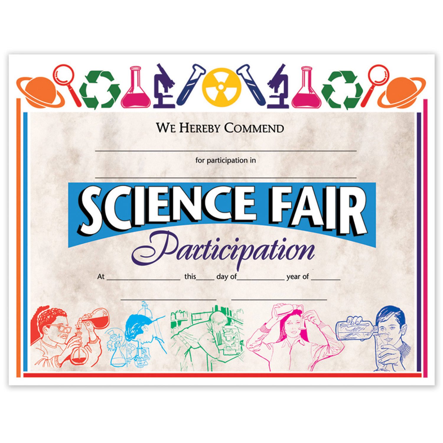 Hayes Certificates, 8-1/2in x 11in, Science Fair Participation, 30 Certificates Per Pack, Set Of 3 Packs - Image 3