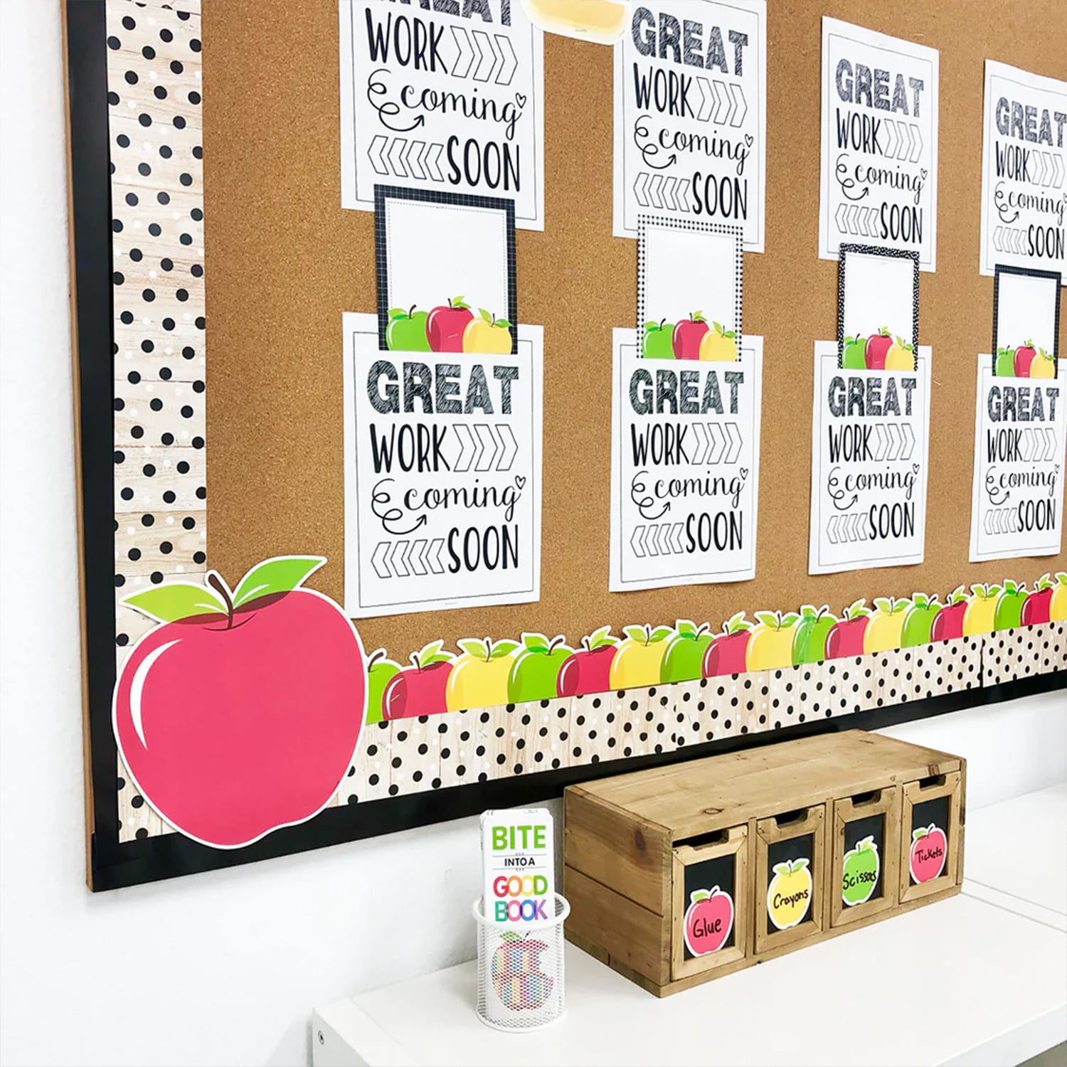 Creative Teaching Press EZ Border, 3in x 24in Strips, Apple Time Apples, 48 Feet Per Pack, Set Of 3 Packs - Image 6