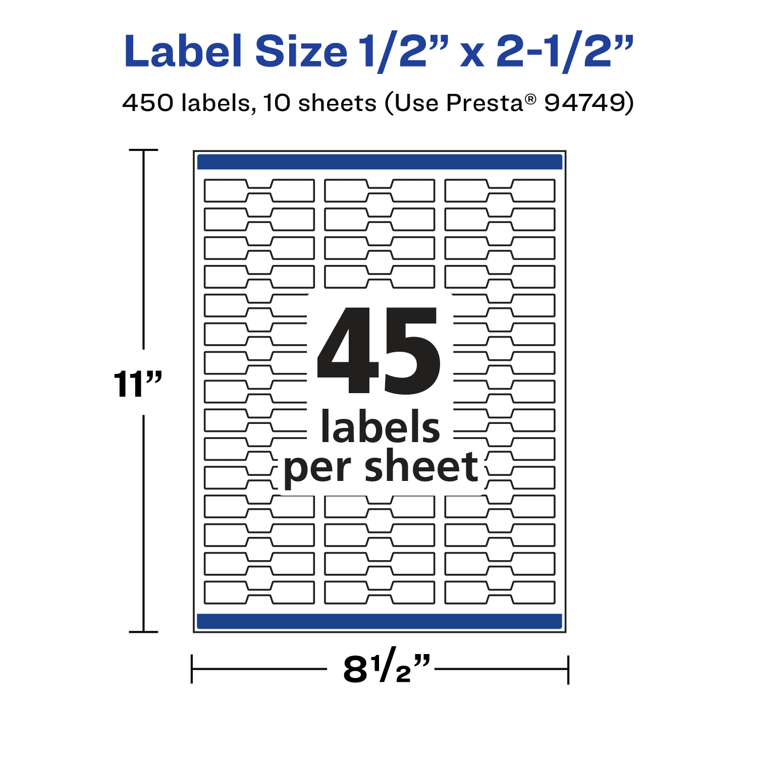 Avery Permanent Labels With Sure Feed, 94749-CMF10, Barbell, 1/2in x 2-1/2in, Matte Clear, Pack Of 450 - Image 6