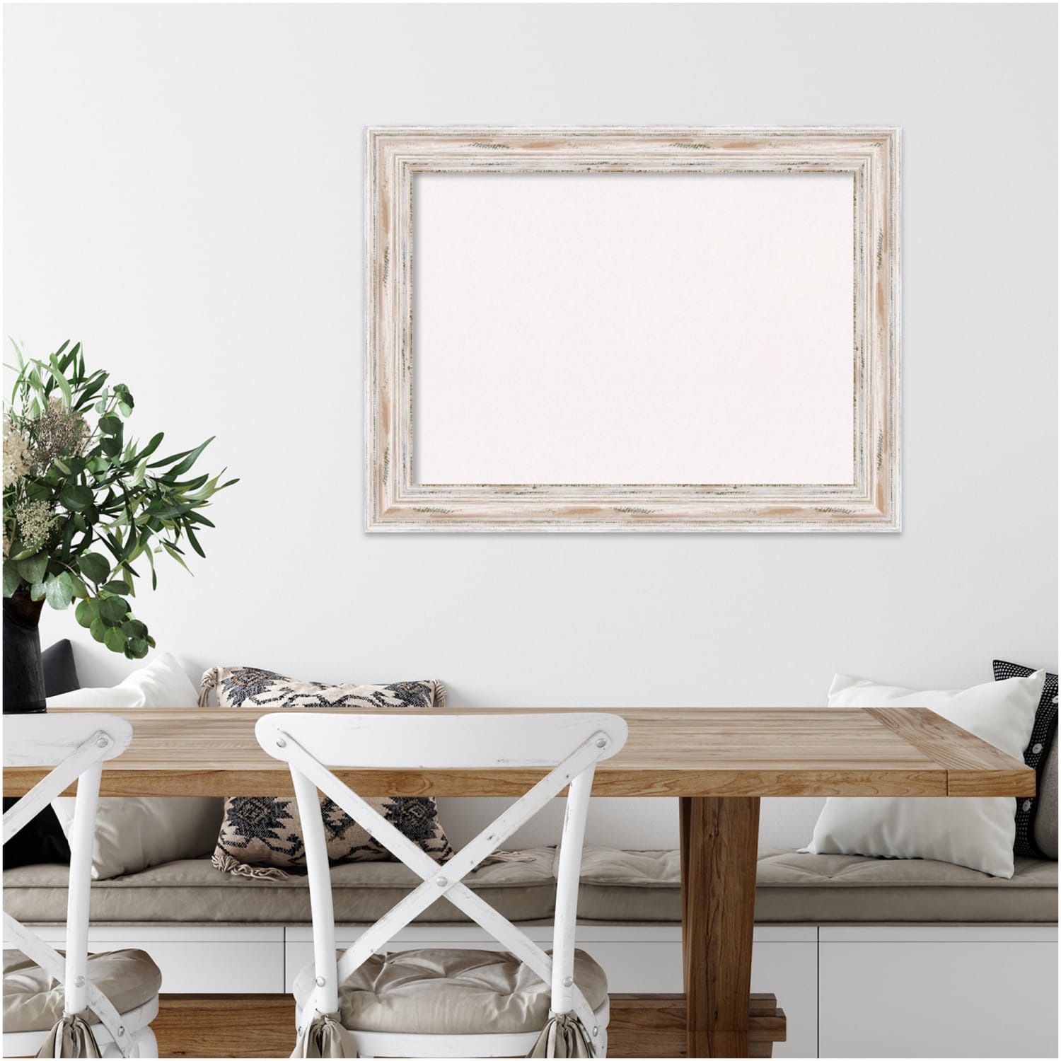 Amanti Art Cork Bulletin Board, 33in x 25in, White, Alexandria White Wash Wood Frame - Image 5