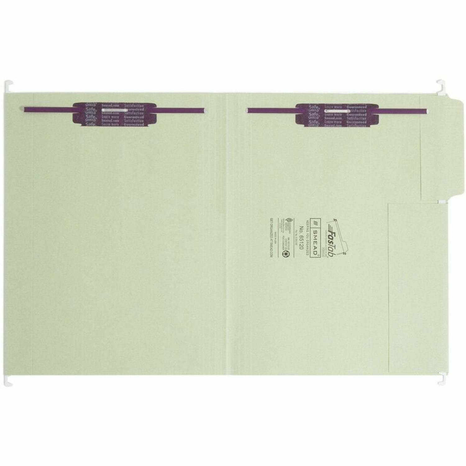 Smead FasTab Hanging Fastener Folders, 8 1/2in x 11in, Letter Size, Moss, Box Of 18 Folders - Image 4