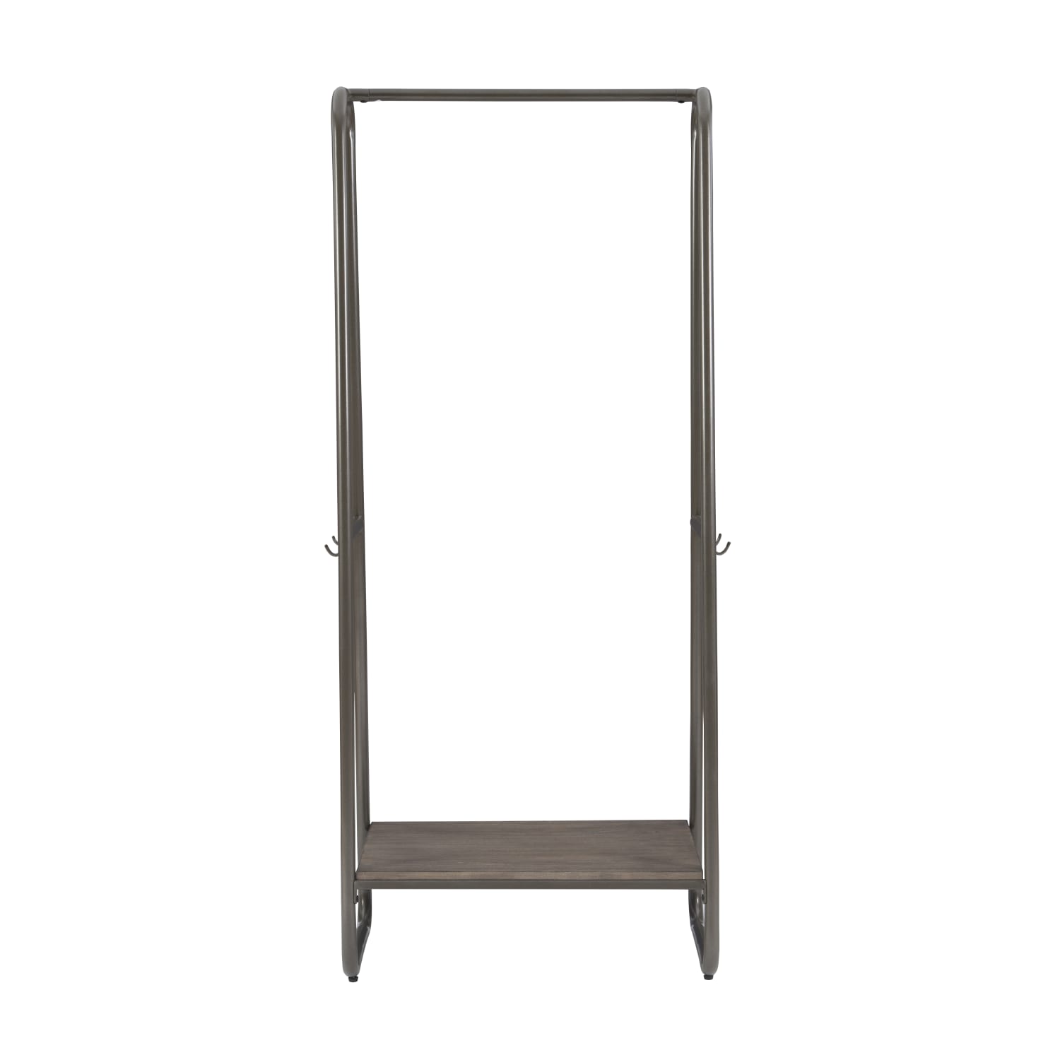 Linon Blaisdell Tall Clothing Rack, 60inH x 27-1/4inW x 15-3/4inD, Pewter - Image 6