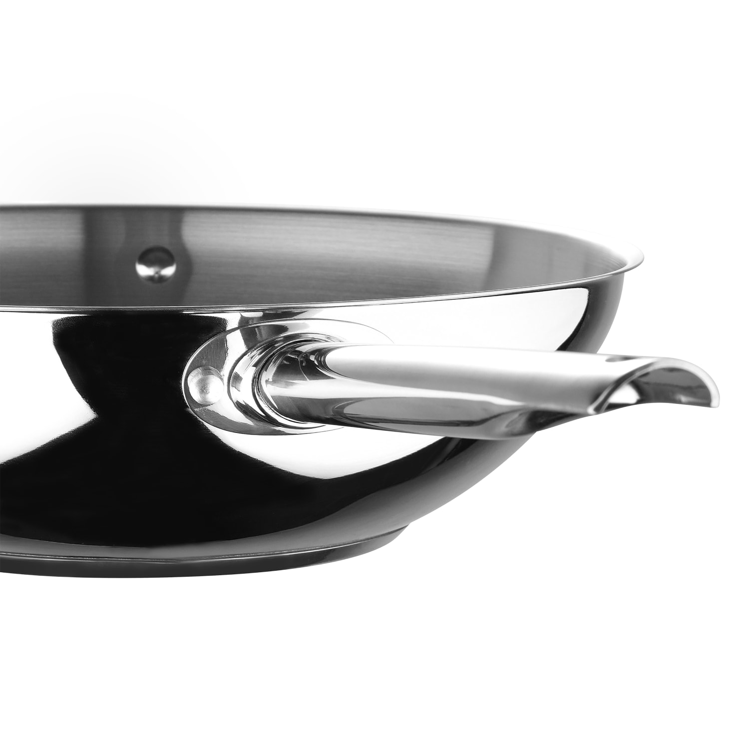Bergner Stainless-Steel Nonstick Stir Fry Pan With Lid, 12in - Image 4